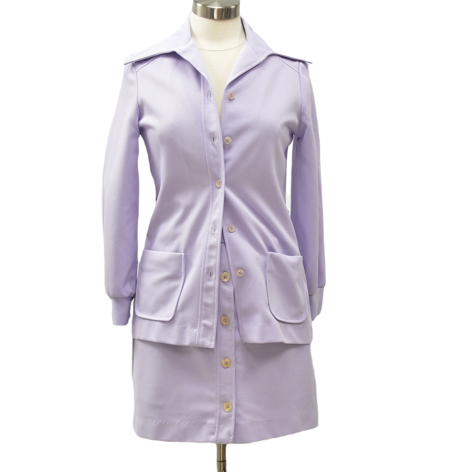 Butterfly Collar Skort & Jacket Outfit 70S Vintage Outfits XS Mint or Lilac