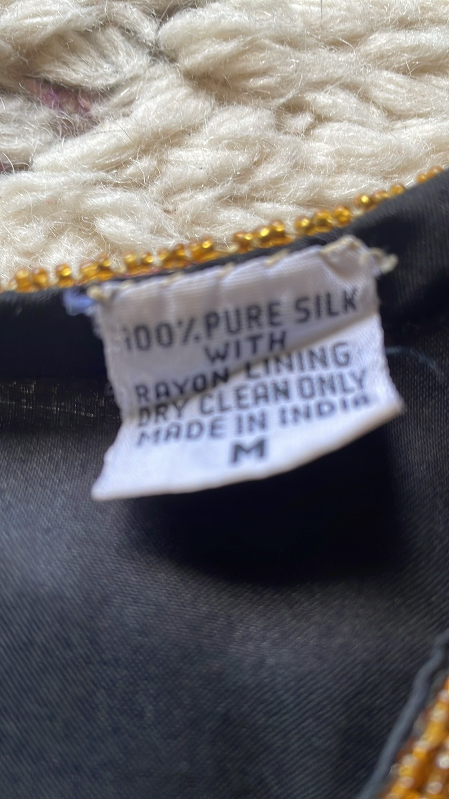 Vintage STUNNING Heavily Sequined Beaded Embroidered Silk Jacket