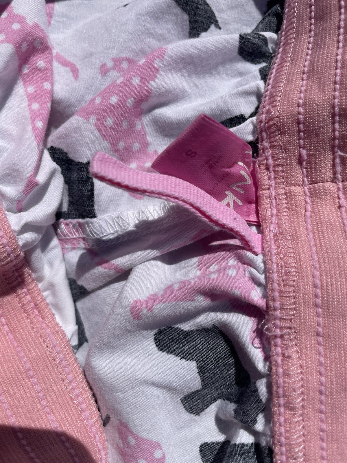 PINK Victoria’s Secret dog print pajama pants Vintage Y2K polkadot pink white PJ