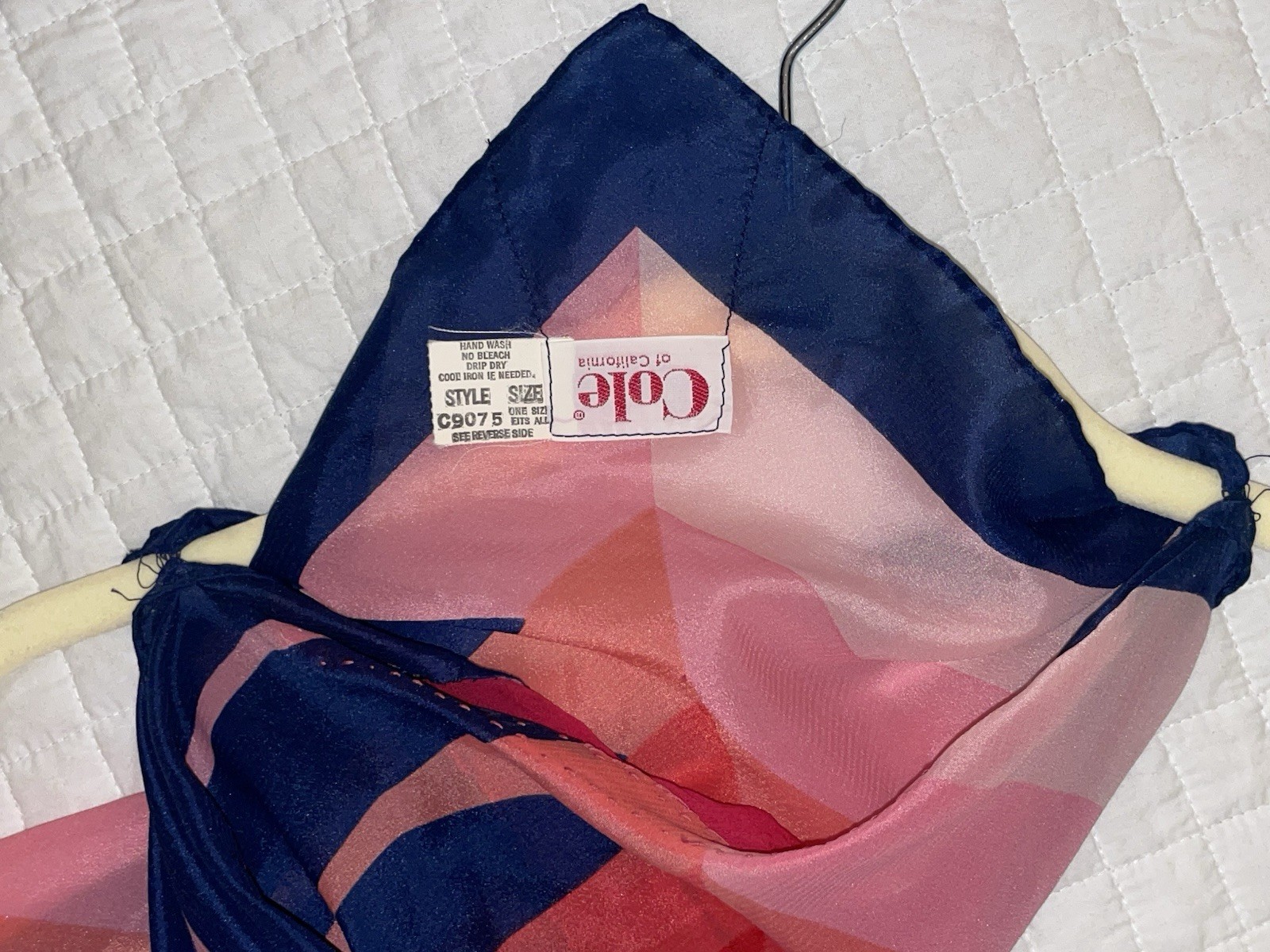 Vintage Cole of California Swim Coverup – Abstract Art – Scarf by Marc Vigneron