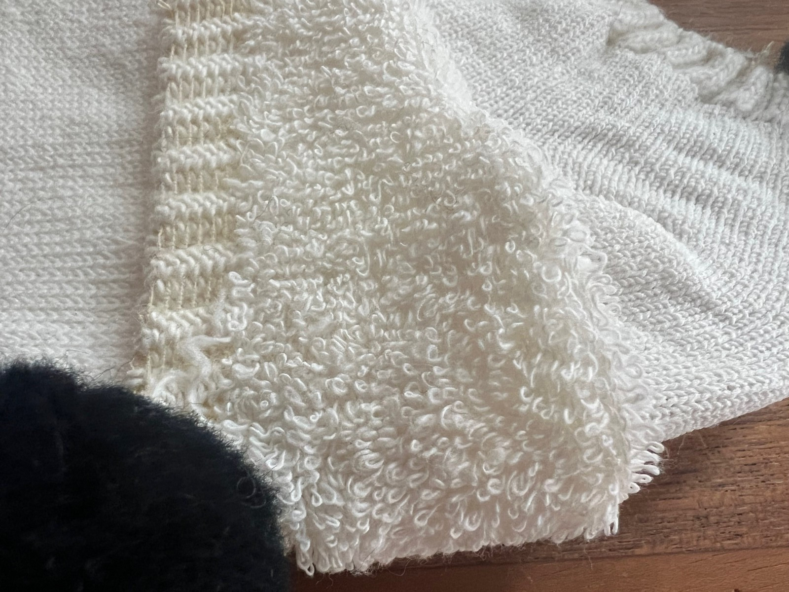 Vintage Pom Pom Ankle Socks Terry White NOS