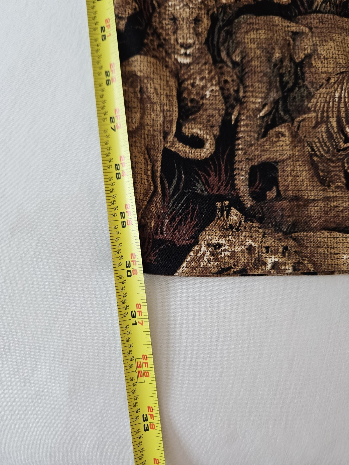 Vtg Sharon Young Animal Print Zebra Lion Giraffe Brown Corduroy-ish Pants 8