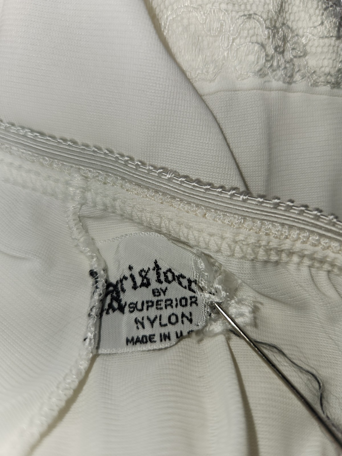 VTG Aristocraft Half Slip Underskirt*Sz S*Ivory Crinoline High End Petticoat USA