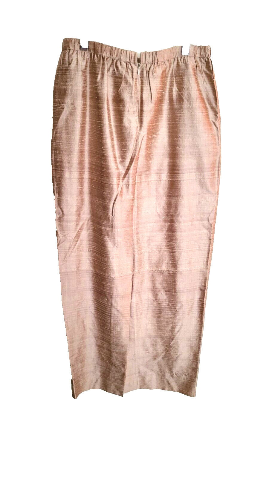 Watters & Watters Vintage Raw Silk Pale Golden Pink Long Formal Skirt Size M
