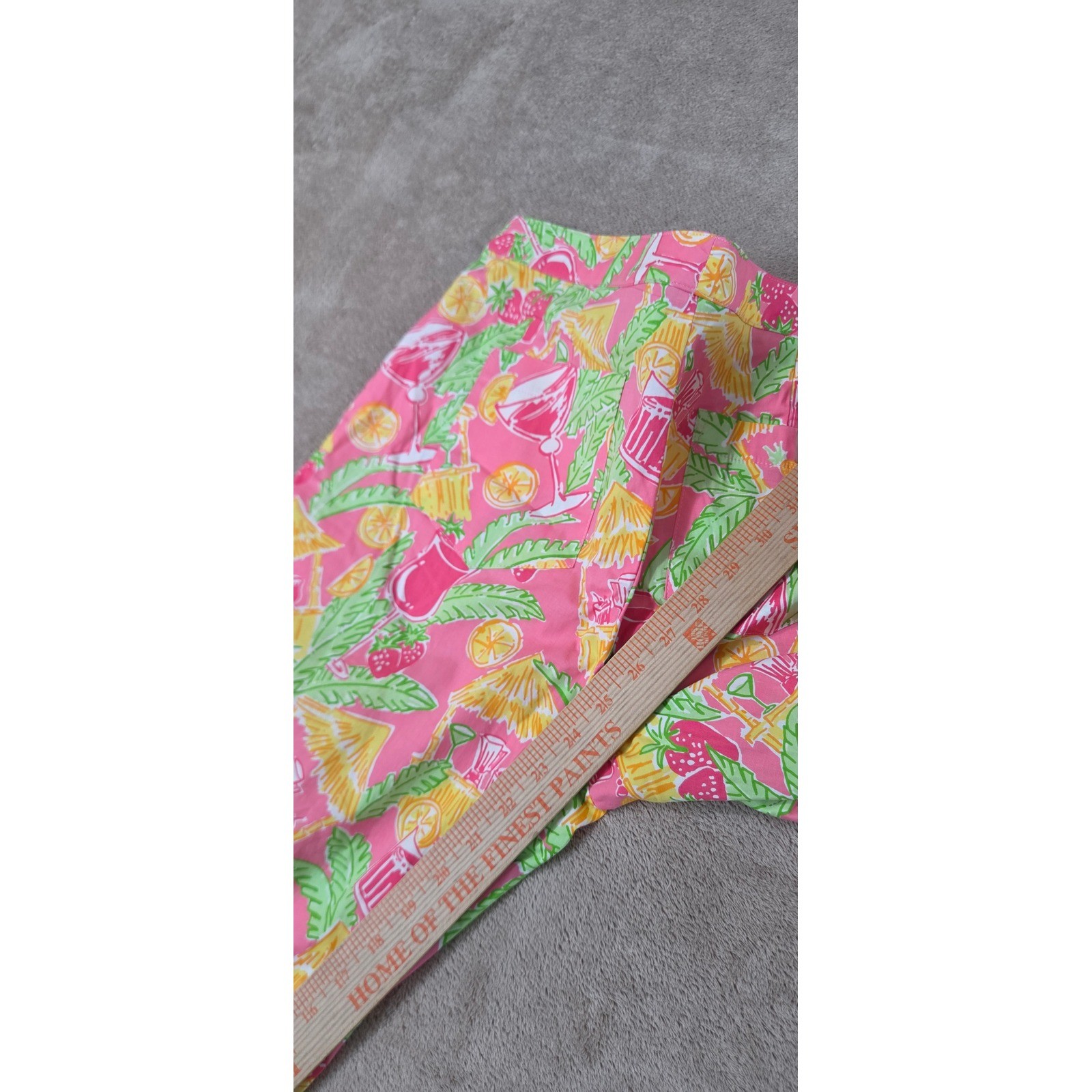 Vintage Lilly Pulitzer „Rock-A-Hula” Cropped Pants Women’s 6 Multi-Color AOP EUC