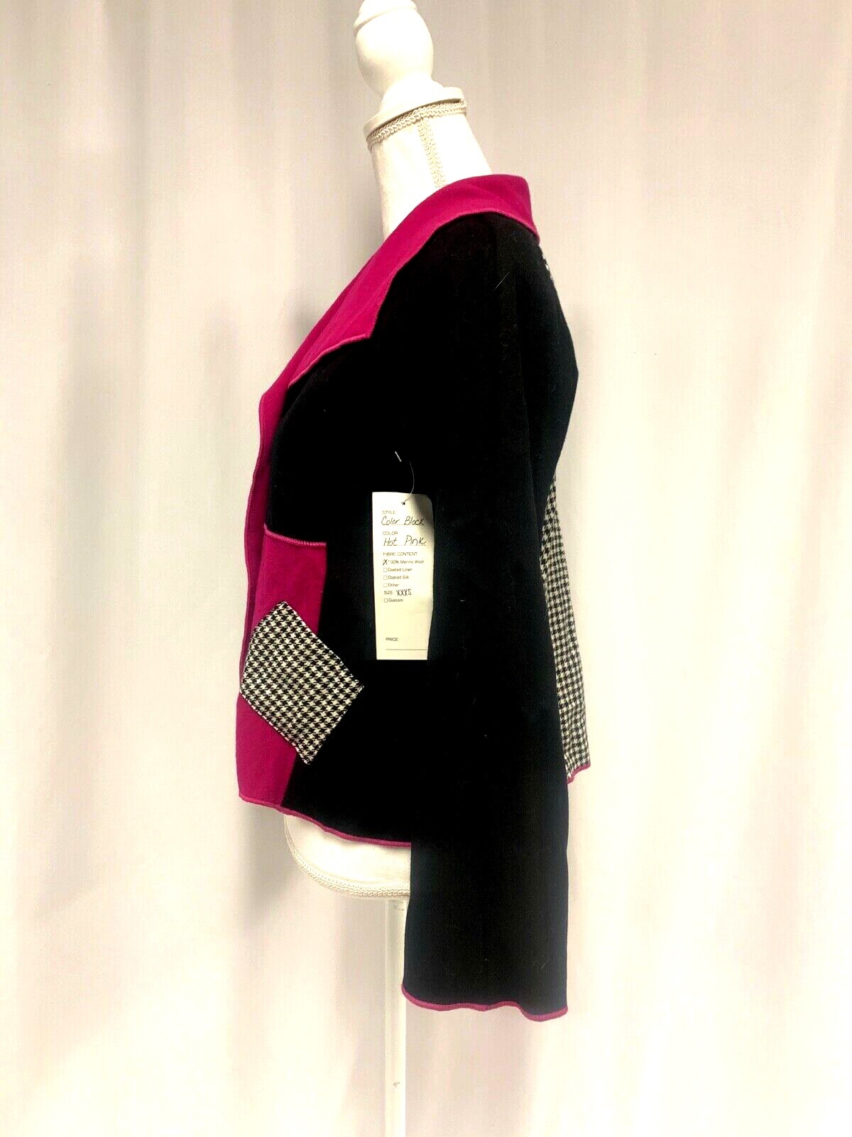 Marylou Ozbolt Storer NEW VTG Fiberarts Wool Jacket XXS Art to Wear 36 bust