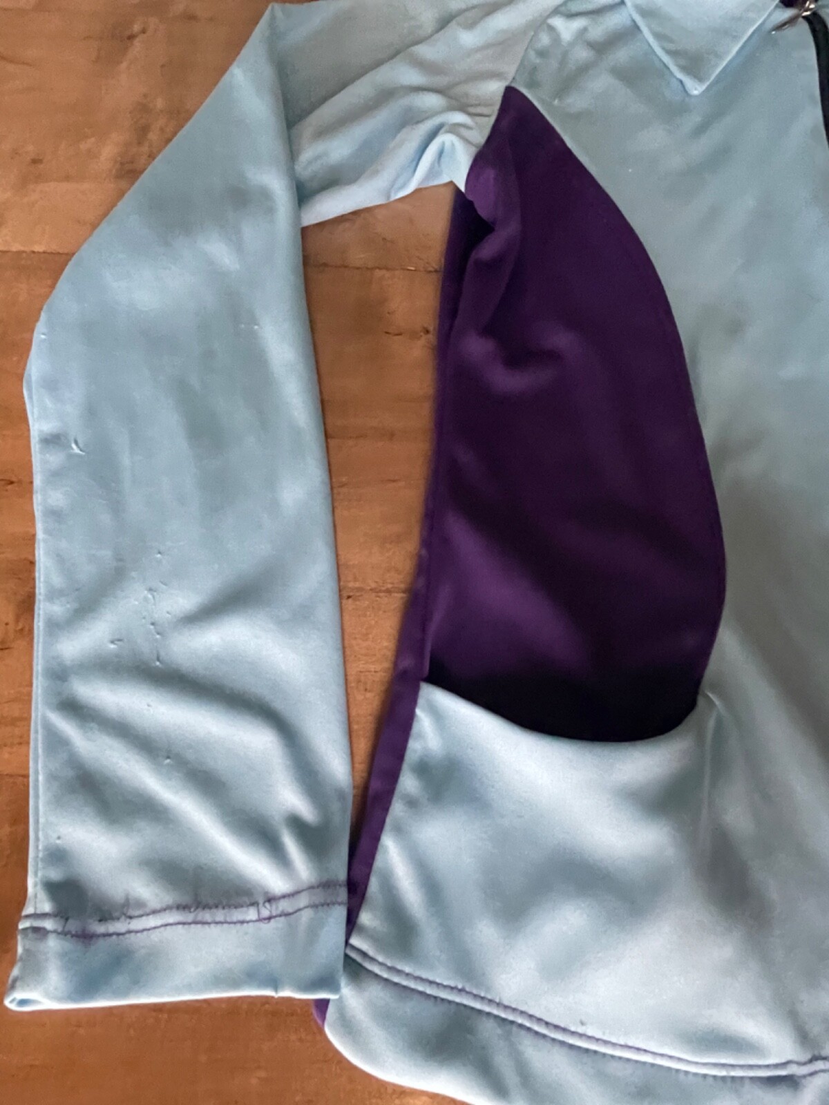 Vintage Dollhouse Jacket Purple & Light Blue Iridescent Heart Club Rave Y2K 90s