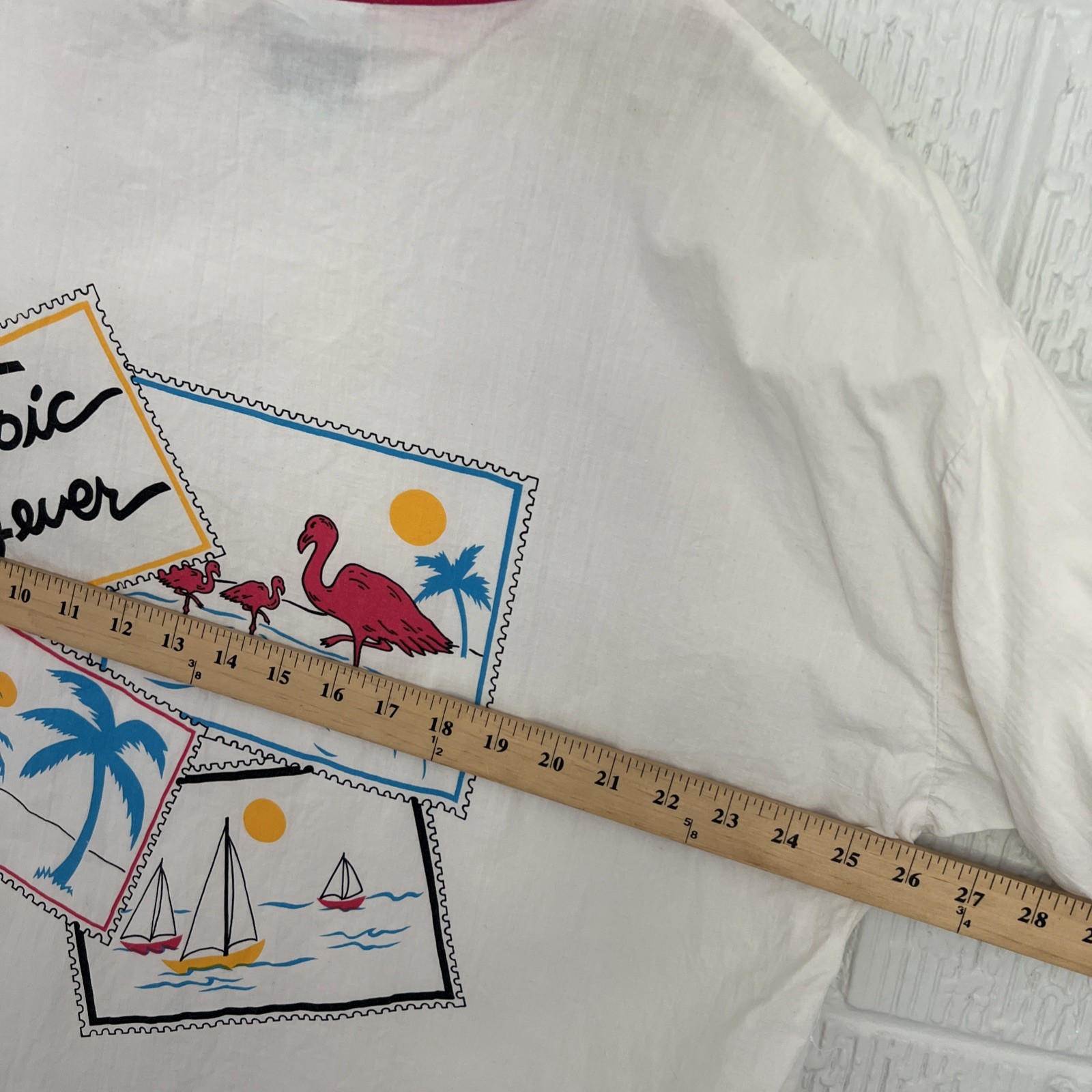 Vintage Tropic fever Single Stitch Shirt Women’s Made In USA Sailboat