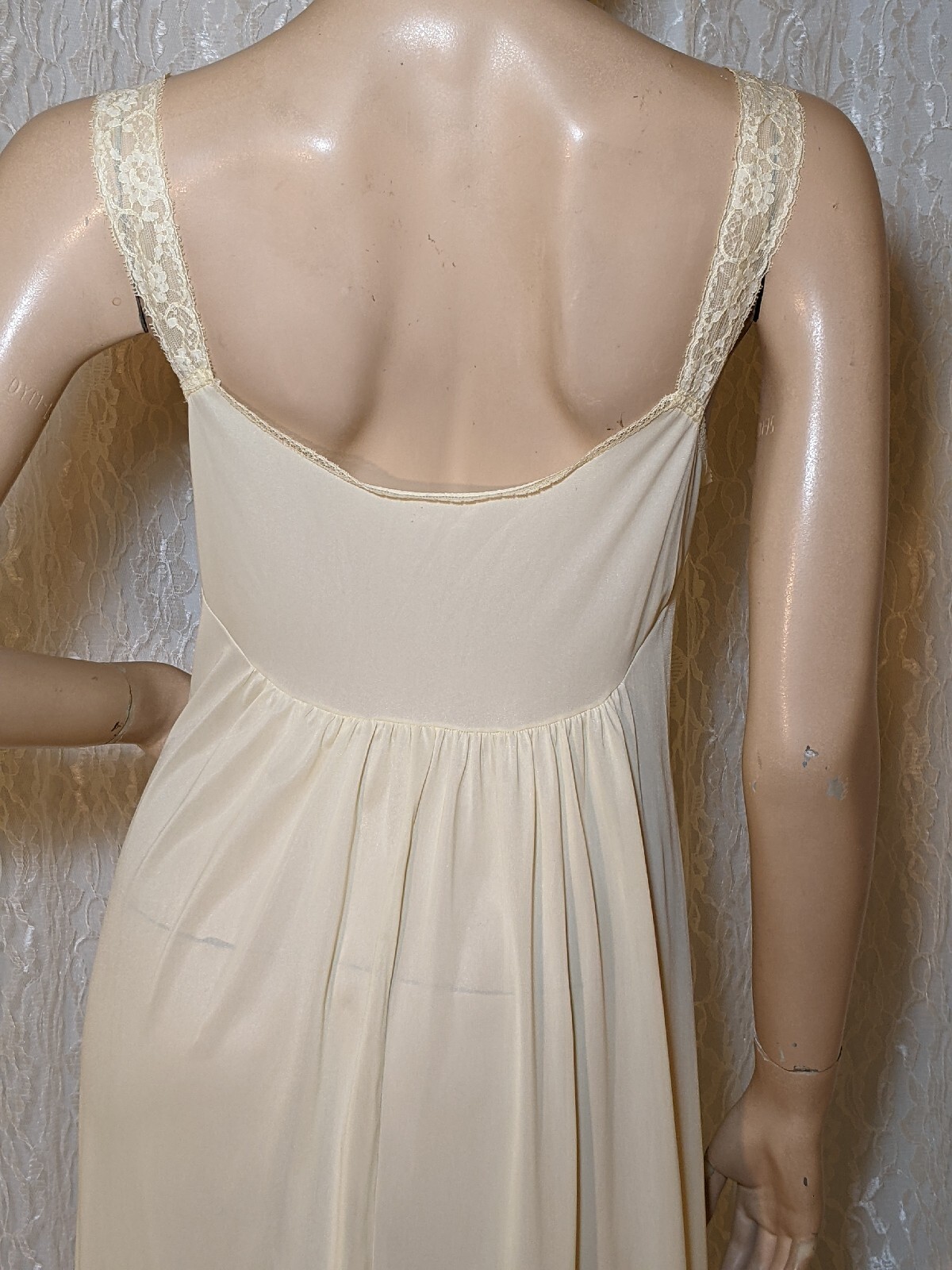 Vintage Unique Rare ODETTE BARSA Peignoir Robe Van Raalte Myth Lacey Nightgown L