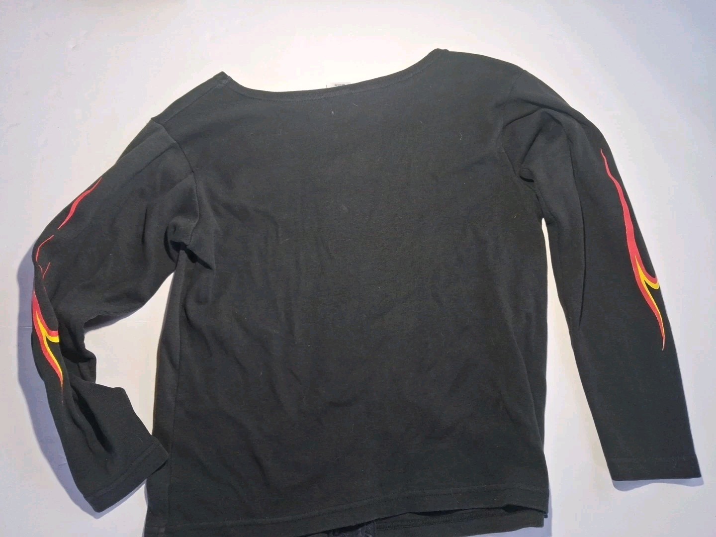 Vintage 90s Ice Cream Man From Hell Biker Med Ladies Long Sleeve T Shirt Black