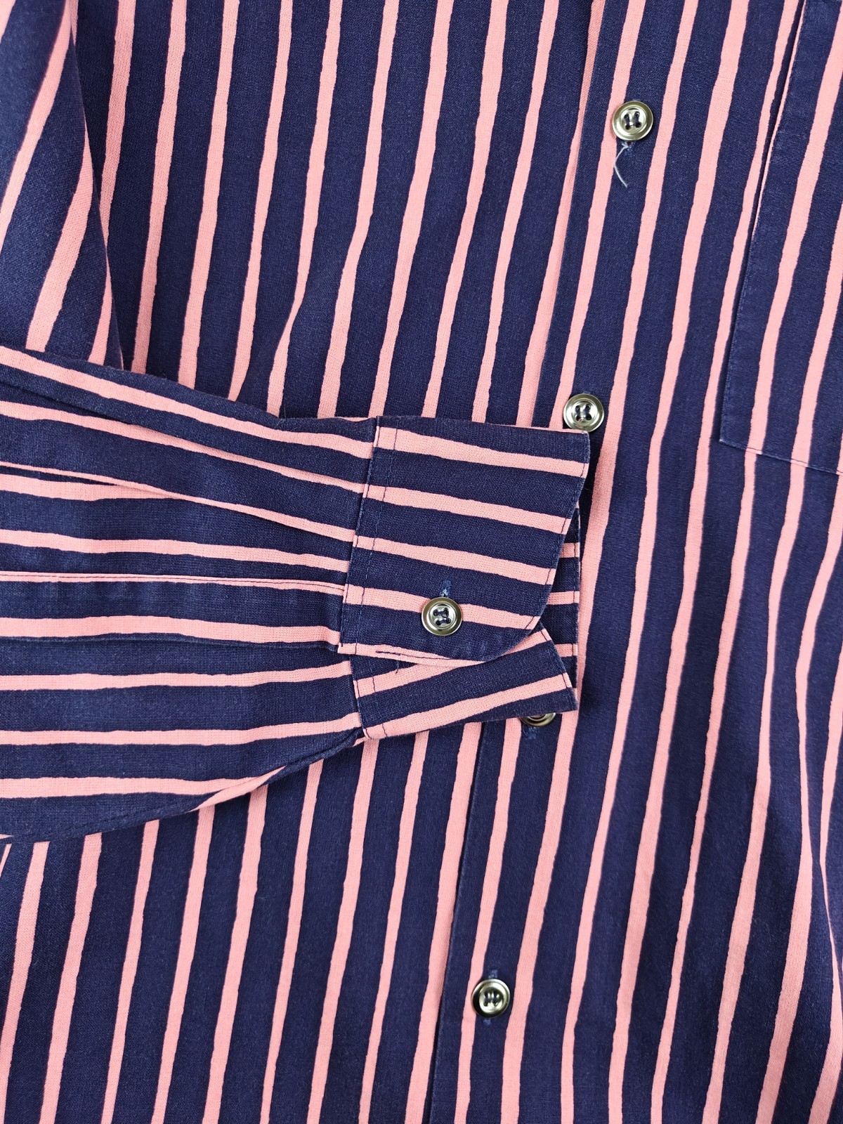 Vintage Marimekko Jokapoika Piccolo Shirt Navy Pink Striped Size 37