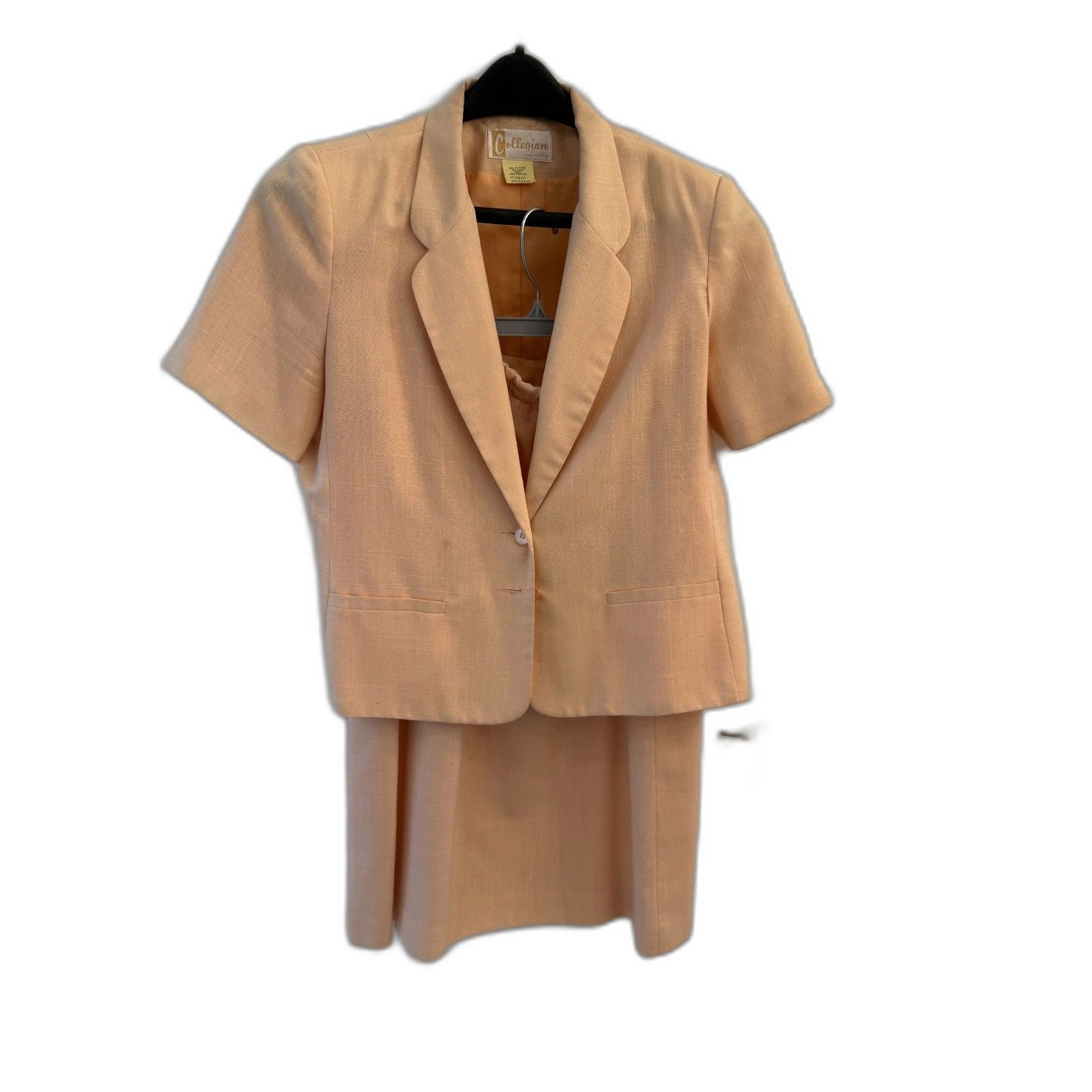Collegian of California Peach Blazer & Skirt Suit