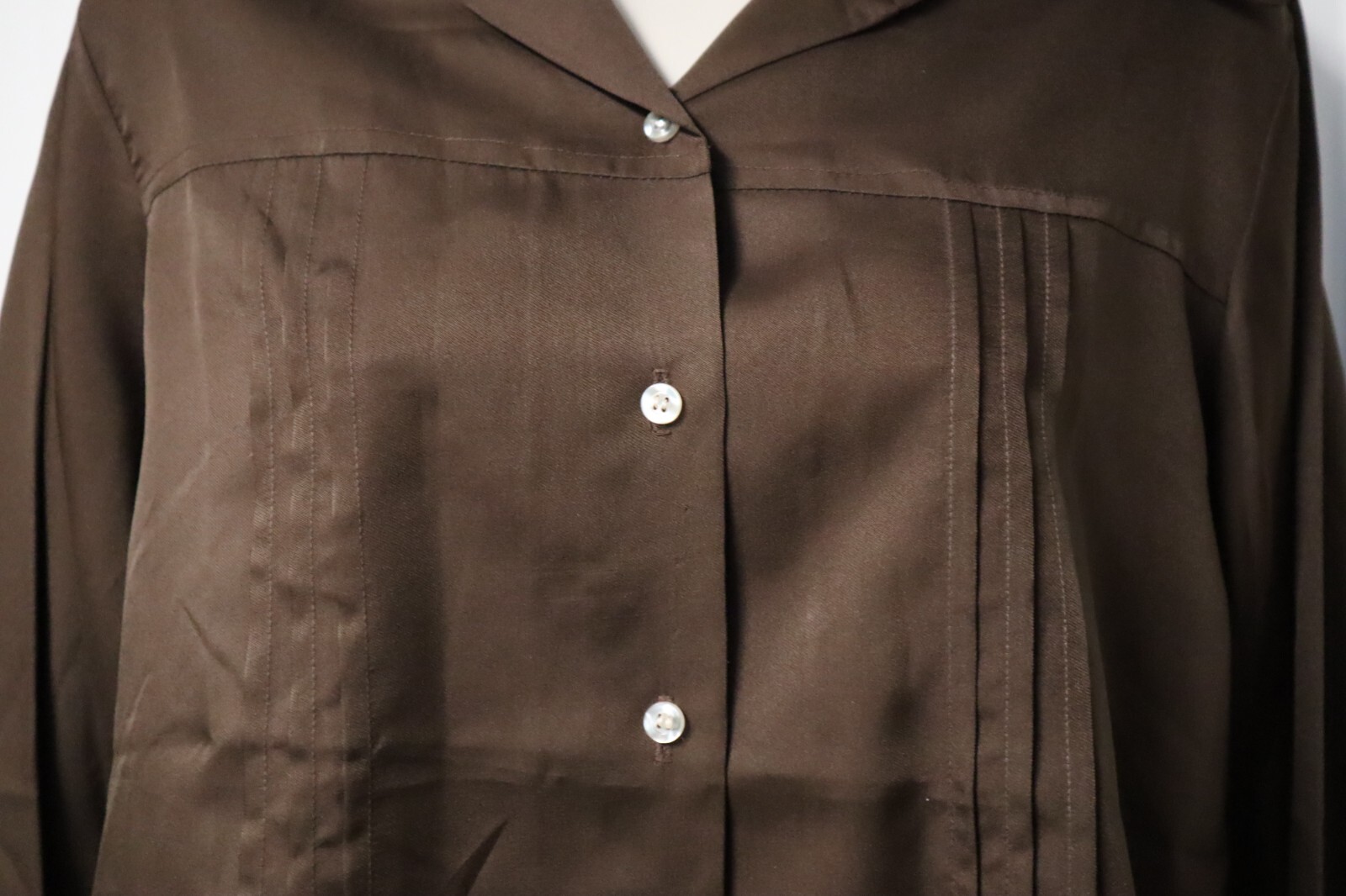 Vintage 1970s brown blouse size 16 (check measurements)