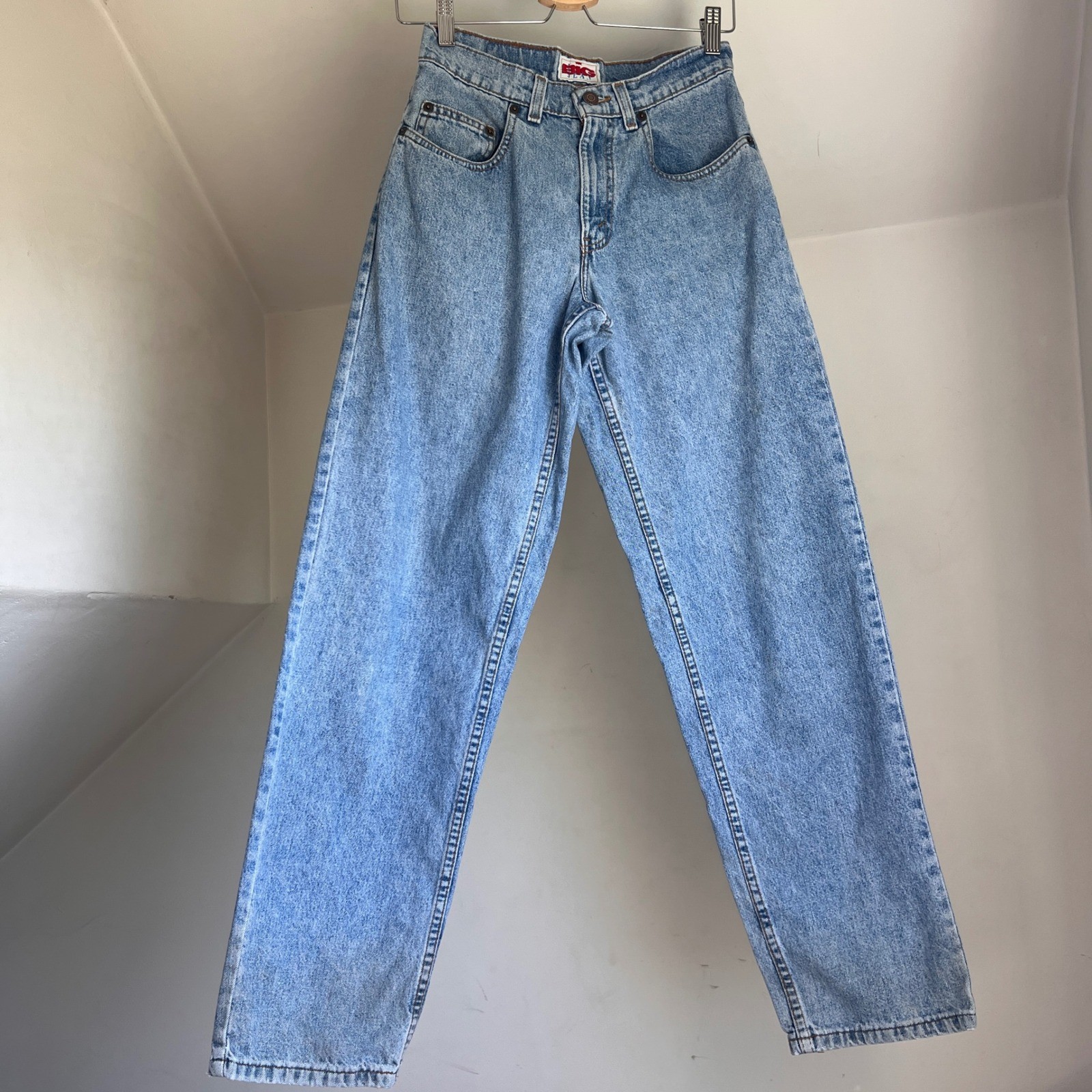 Vintage Levis 555 The Big Jean Baggy Size 26 Blue Light Wash Denim 90s Loose Fit