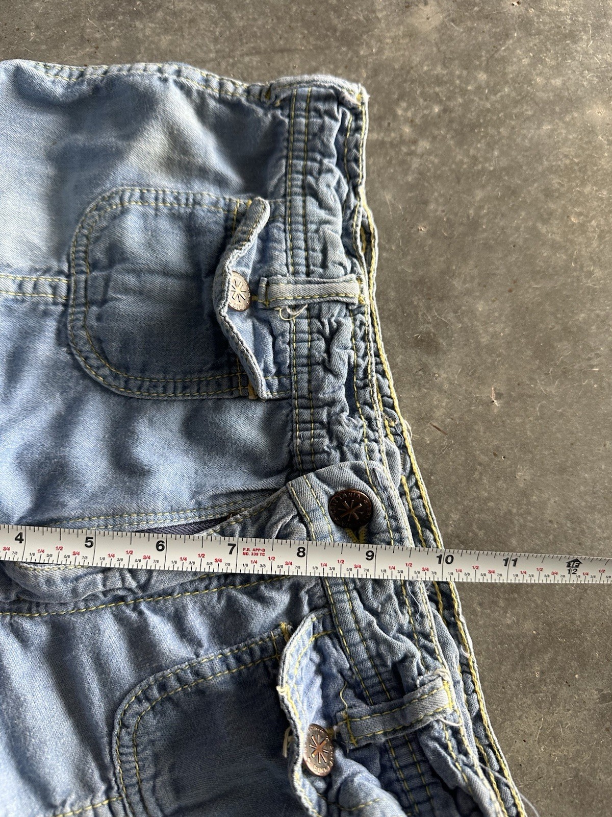 Vintage 70s Britannia Bell Bottom Jeans Flowy 26 X 32 Hippie Boho