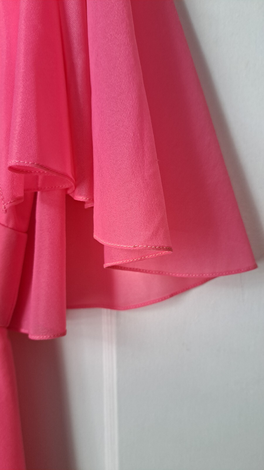 Pink 70s Long Flowy Empire Waist Dress Chiffon Butterfly Sleeves Medium/6