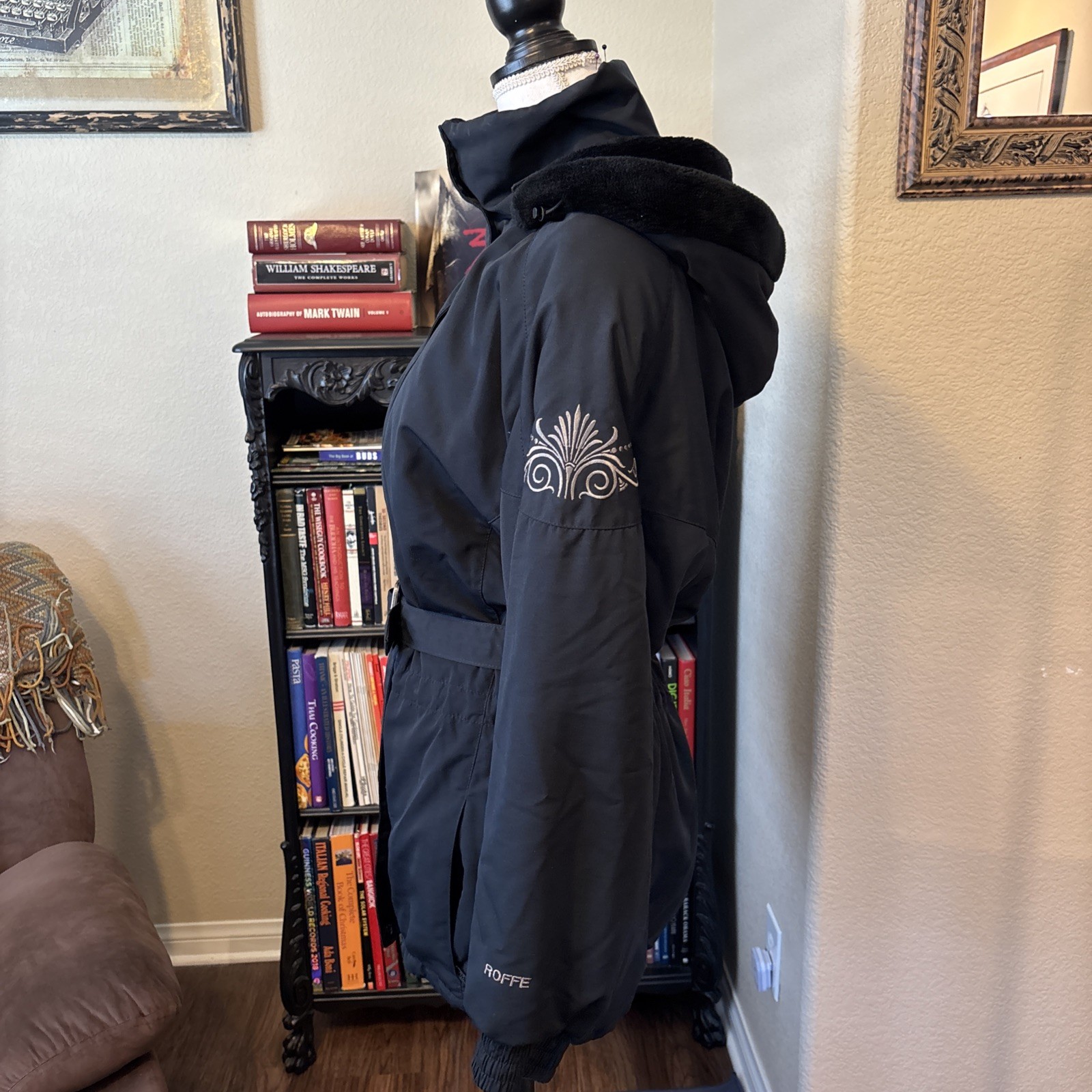 Vintage 80s ROFFE Hoodie Navy /Embroidered Plus Extra Ski Jacket Size 10 WOMENS