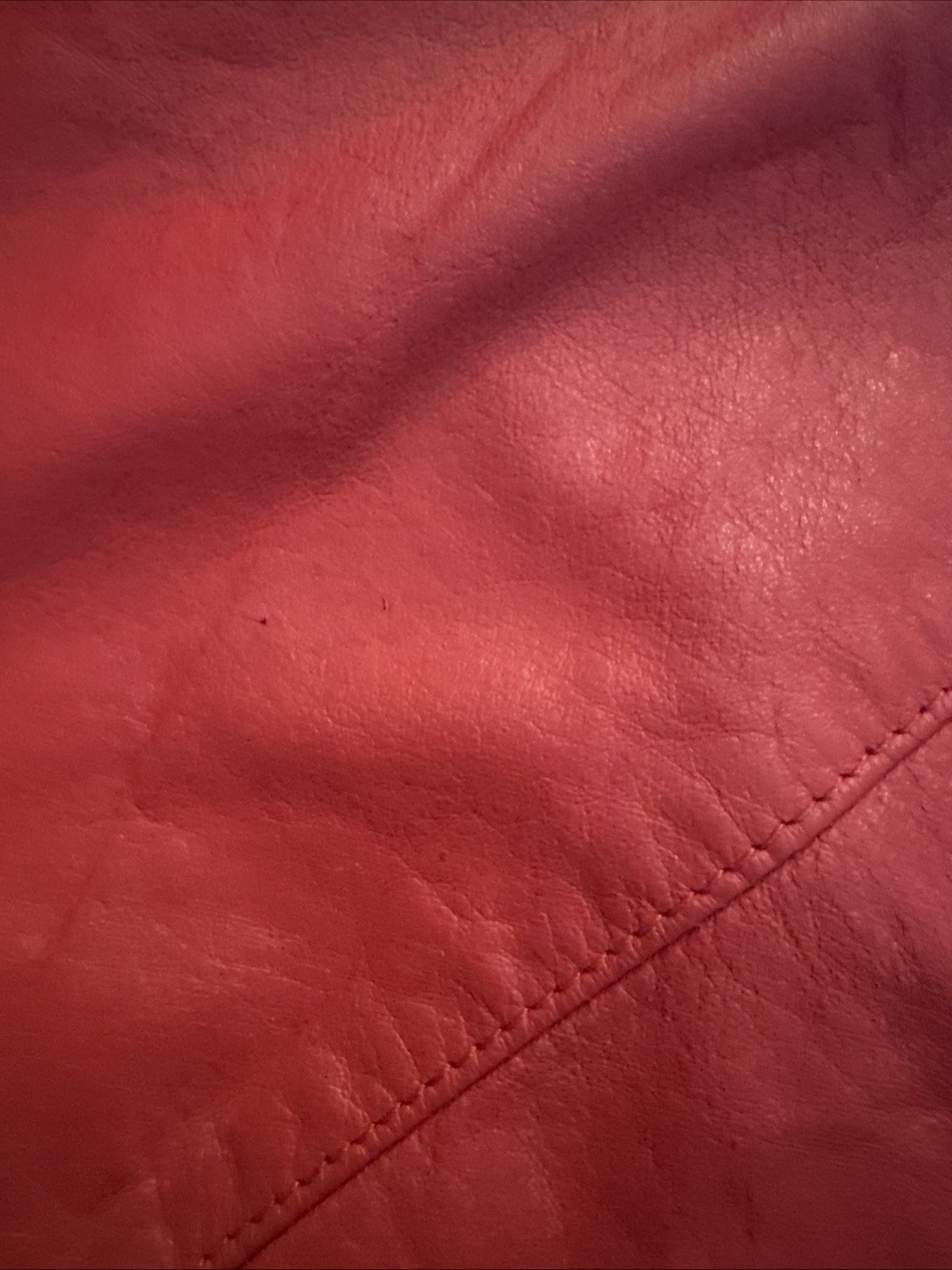 Vintage 1980’s Notorious Women’s Red Leather Cropped Jacket Size S