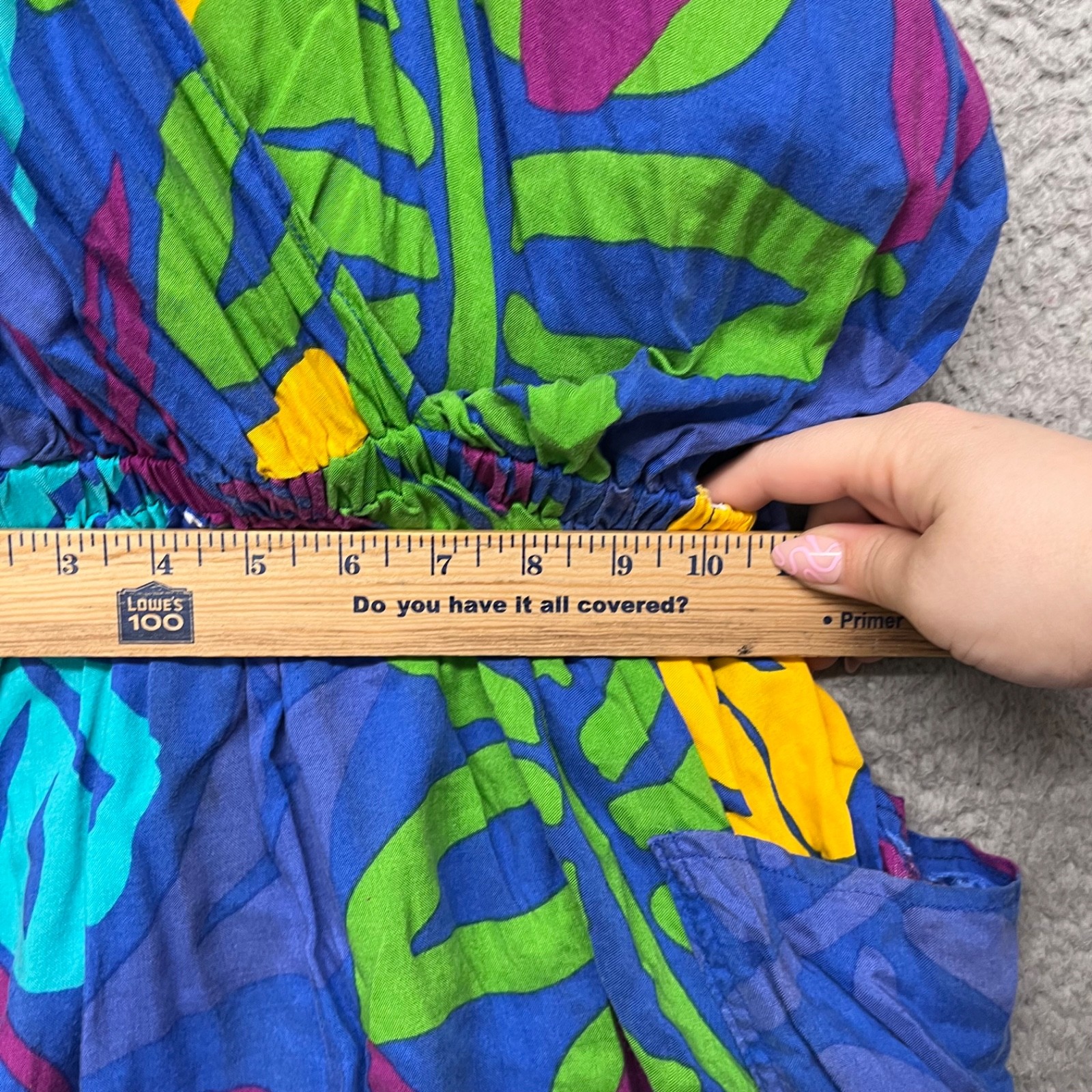 Vintage Tropical Halter Dress Womens S Colorful Hawaiian Resort Wear Retro Beach