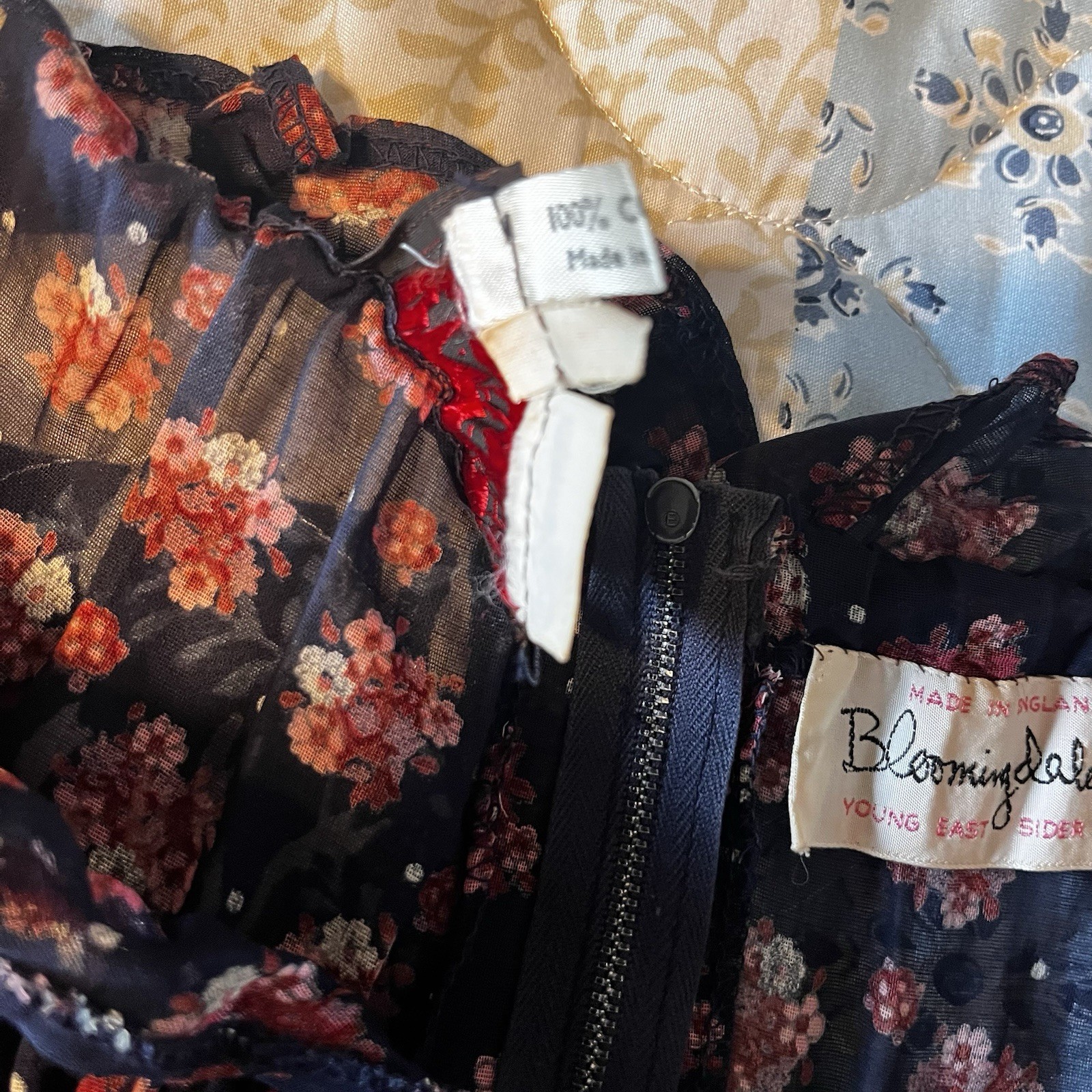 1960s Harriet London Bloomingdale’s Young East Sider Shop Cotton Floral Maxi XXS