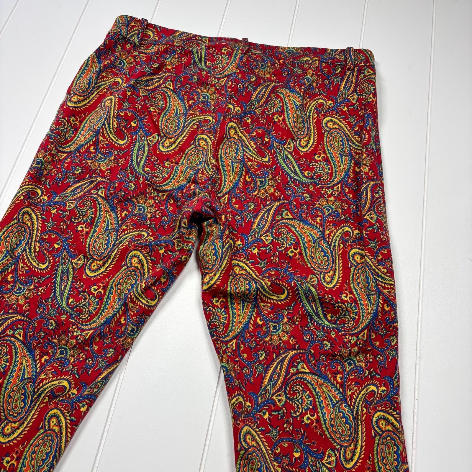 Vintage Lauren Ralph Lauren Paisley Cigarette Pants, Size 12P
