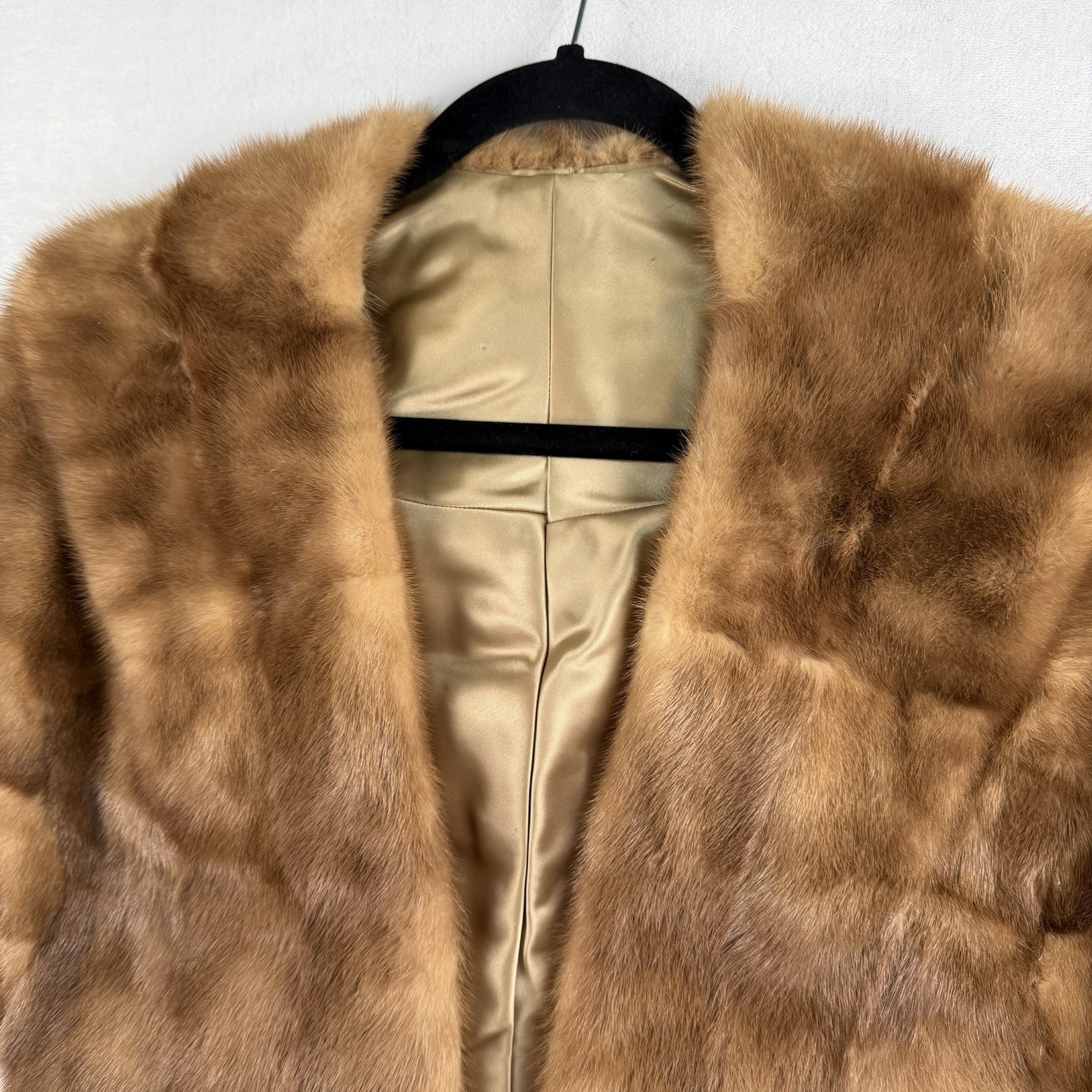 Vintage 1950s Real Fur Stole Cape Brown Mink Fur Shawl Wrap Old Hollywood Glam