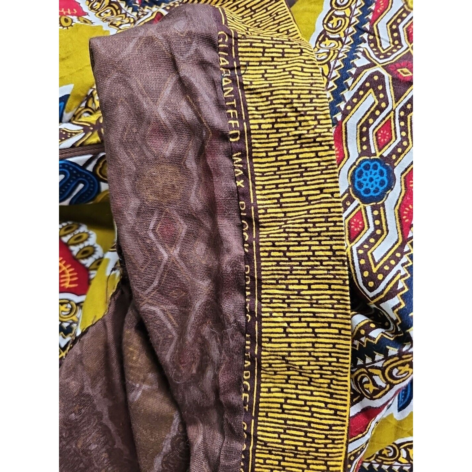 Vintage Handmade Cotton India Wax Block Print Dress Boho Hippie Retro Small