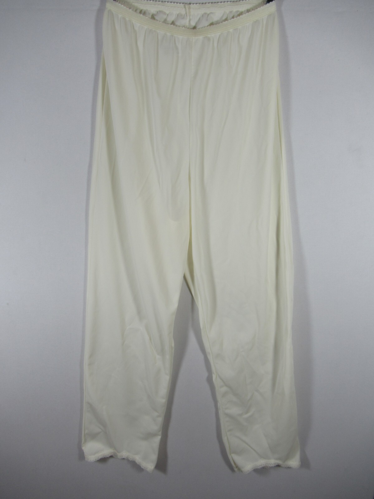 Vintage Shadowline Satin Pettipants Women Small Ivory Nylon Slip Pants