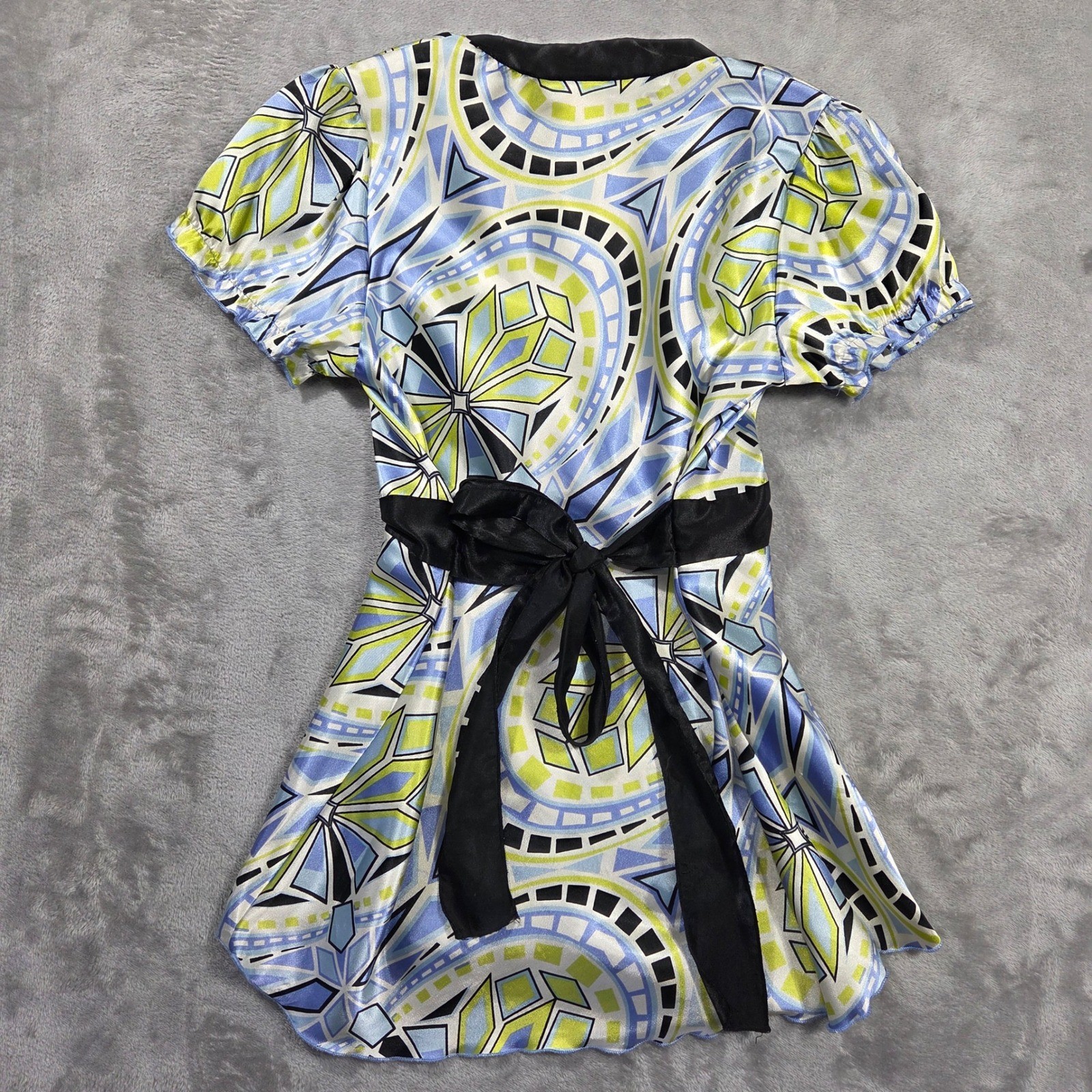 Wrapper Vintage Y2K Back Tie Babydoll Shirt Small Bratz 2000s Tight Made USA