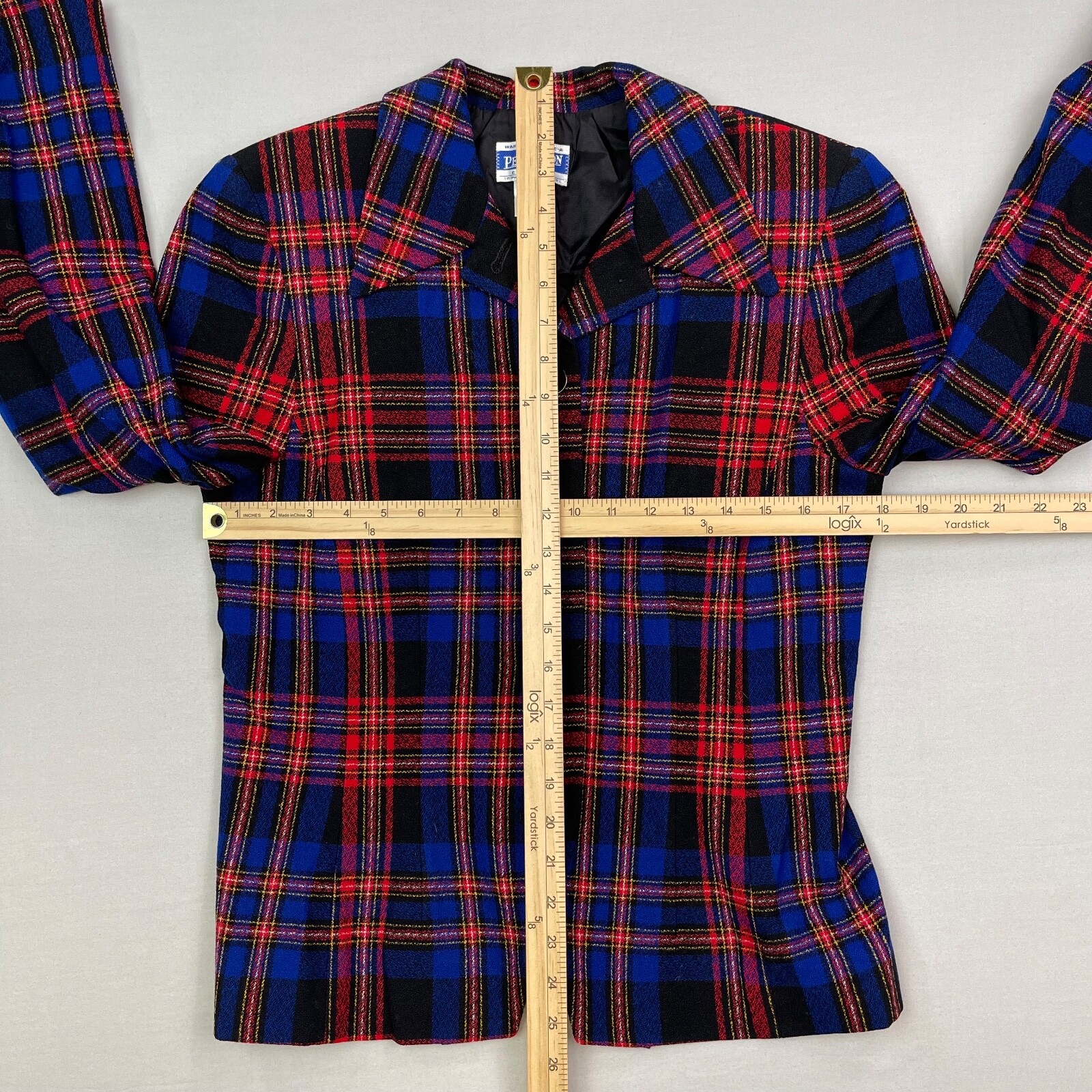 Pendleton Classic Wool Blazer Womens 10 Plaid Lined Jacket Casual Business
