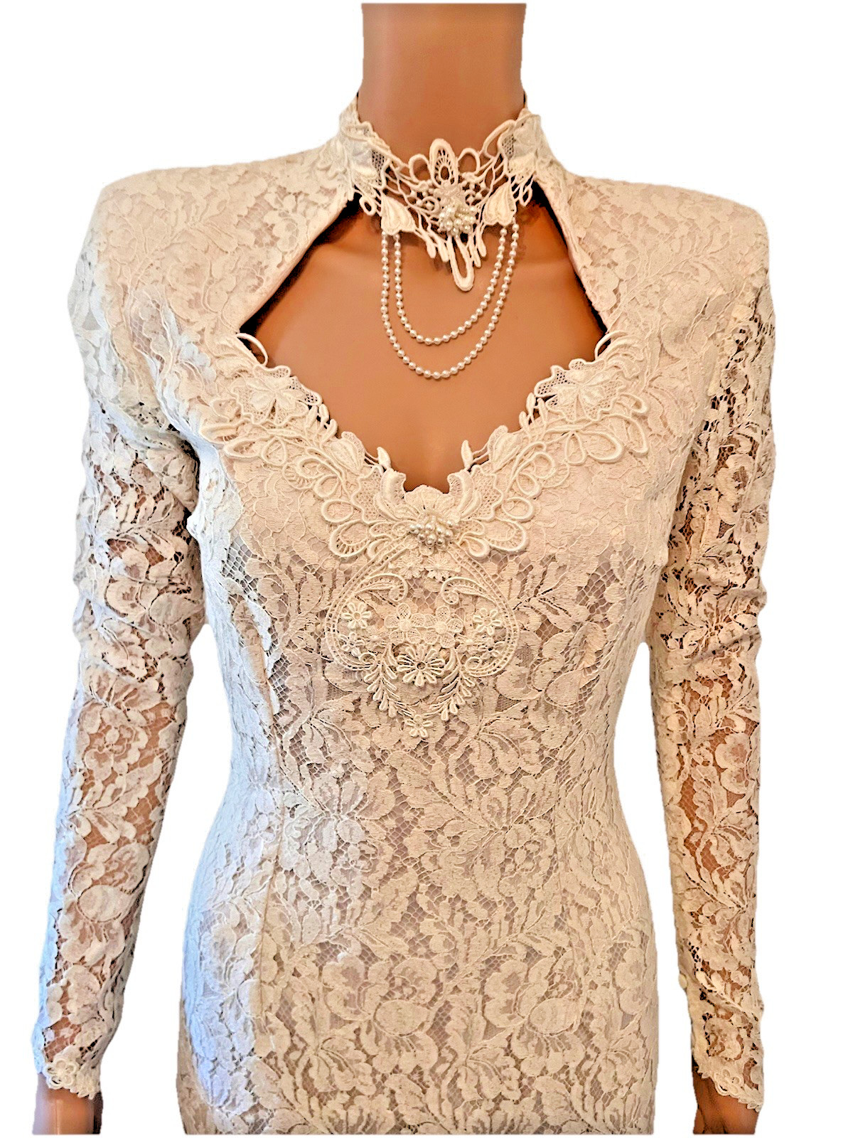 Gorgeous VTG 80s Susan Lane’s Country Elegance Cottagecore Lace Wedding Dress 6