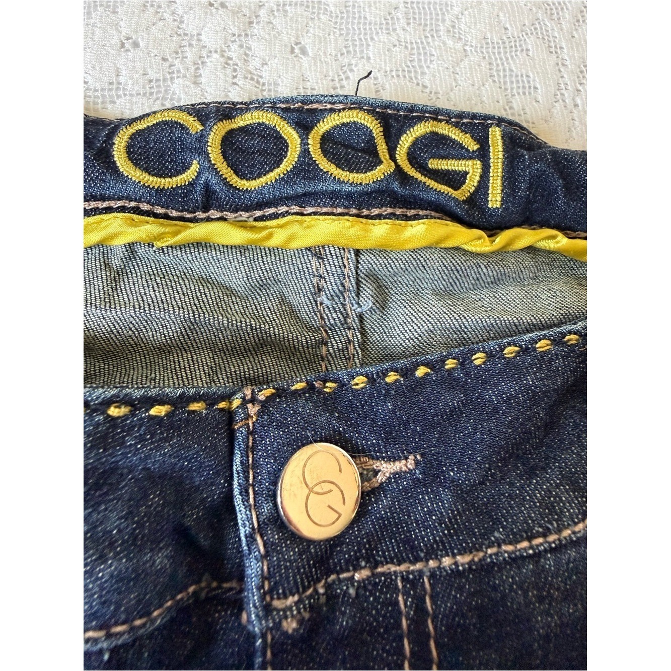 Vintage COOGI Australia Y2K Dark Wash Bootcut Jeans Size 13/14