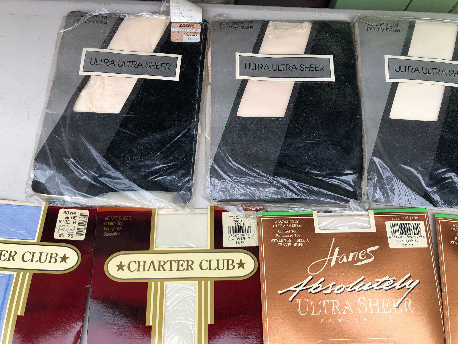 14 Vtg 80s 90s Pantyhose NIP Assorted Colors & Sizes Hanes May Co Charter Club