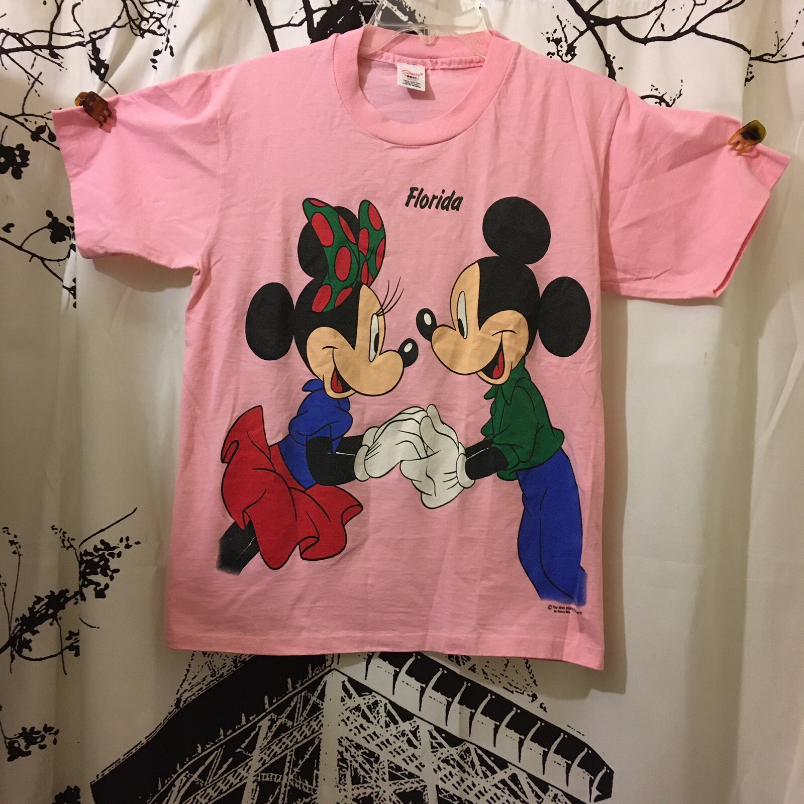 VTG 90s Disney Mickey & Minnie Florida Tourist Souvenir Graphic Tee