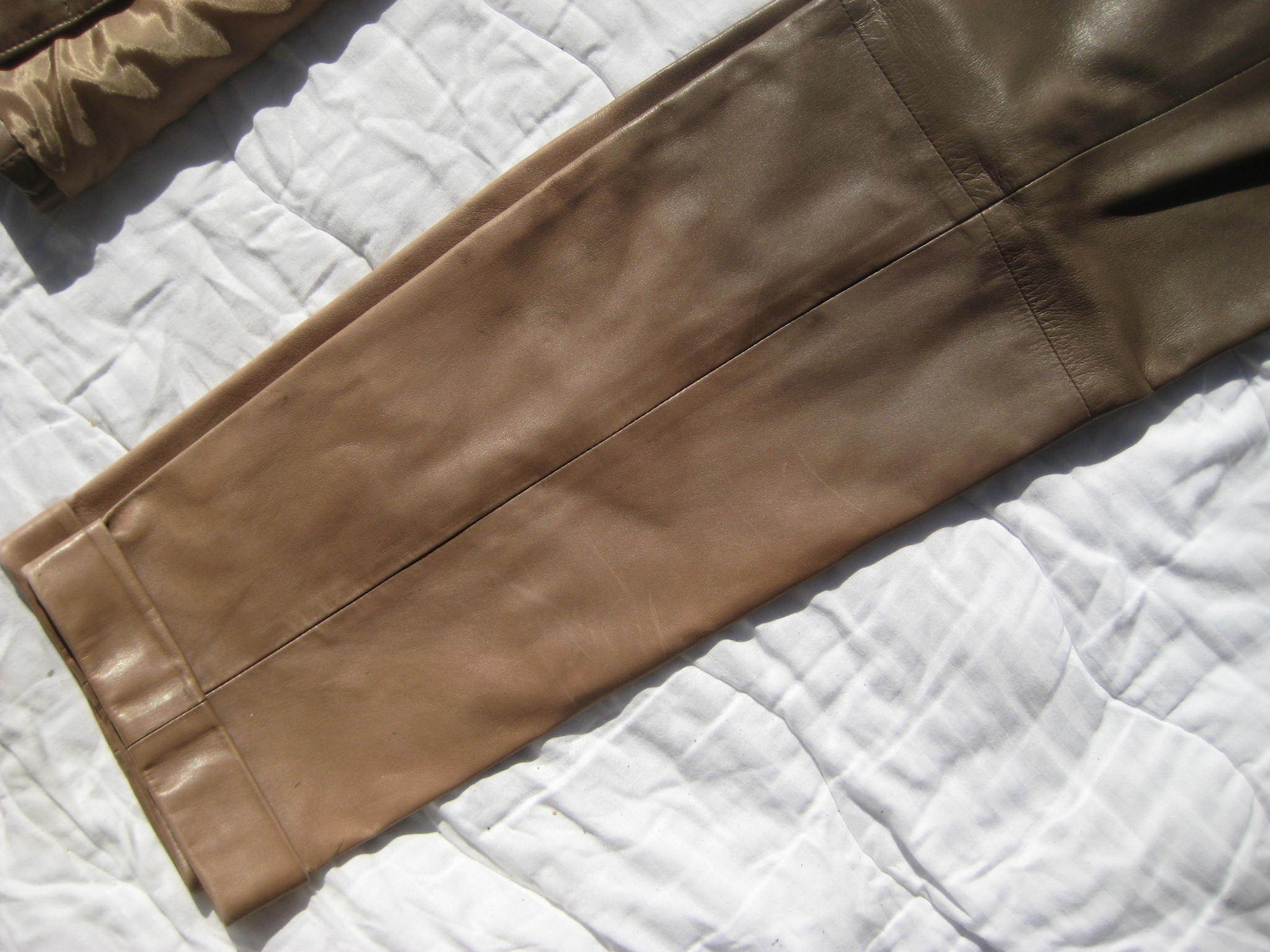Vintage Karl Lagerfeld Chloe leather JACKET & PANTS couture suit set coat retro
