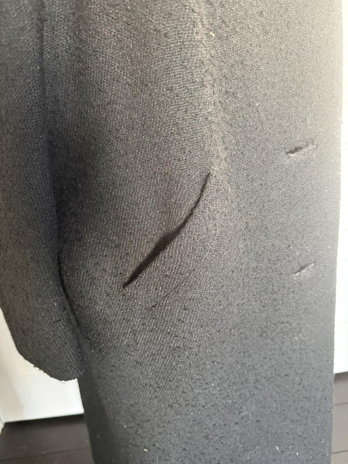 Vintage Sycamore Black Coat with Embellished Buttons