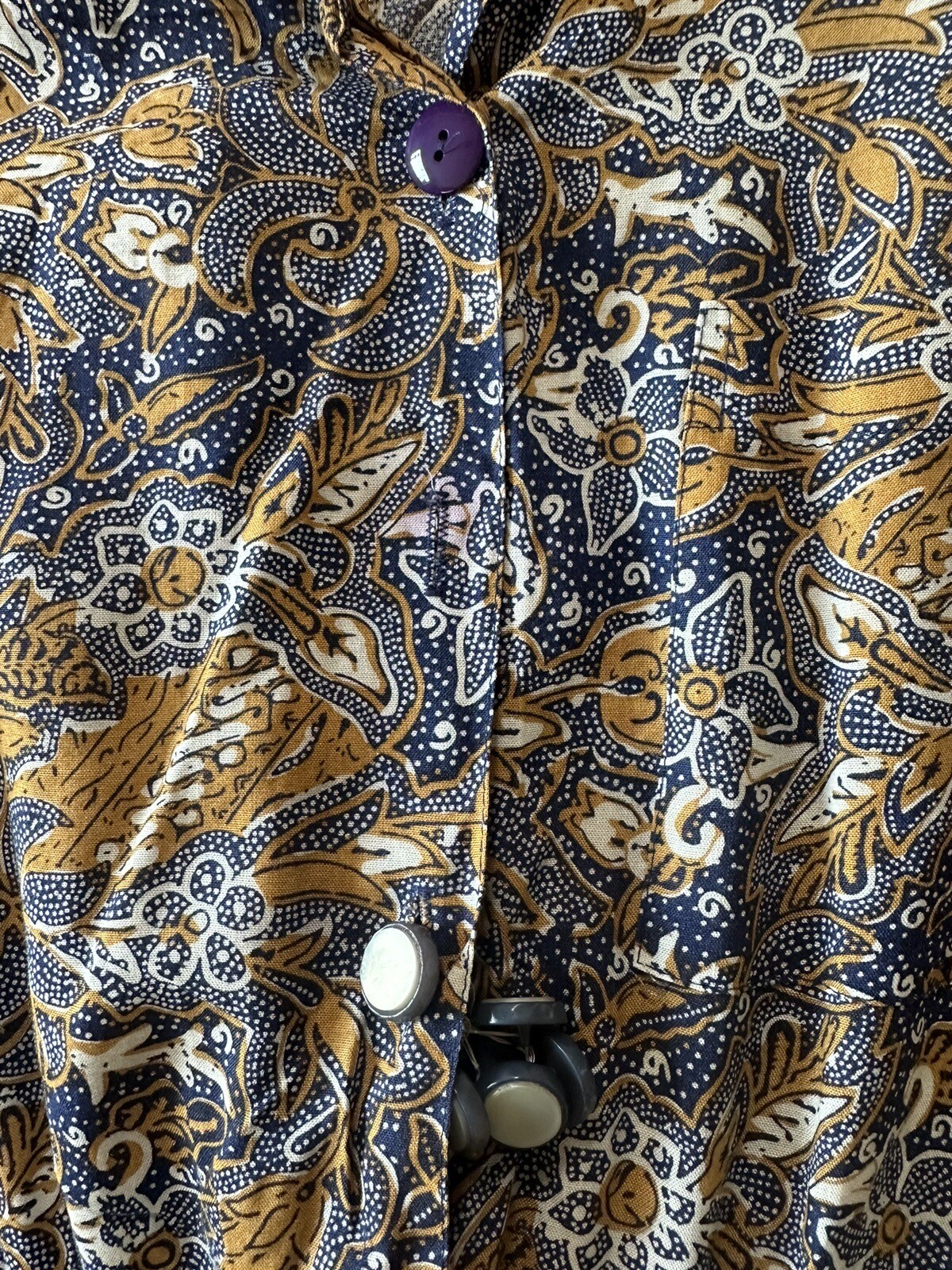 Vintage 80s Does 40s Hearts Midi Wiggle Pencil Dress Rayon Navy Gold Size 4 Or 6