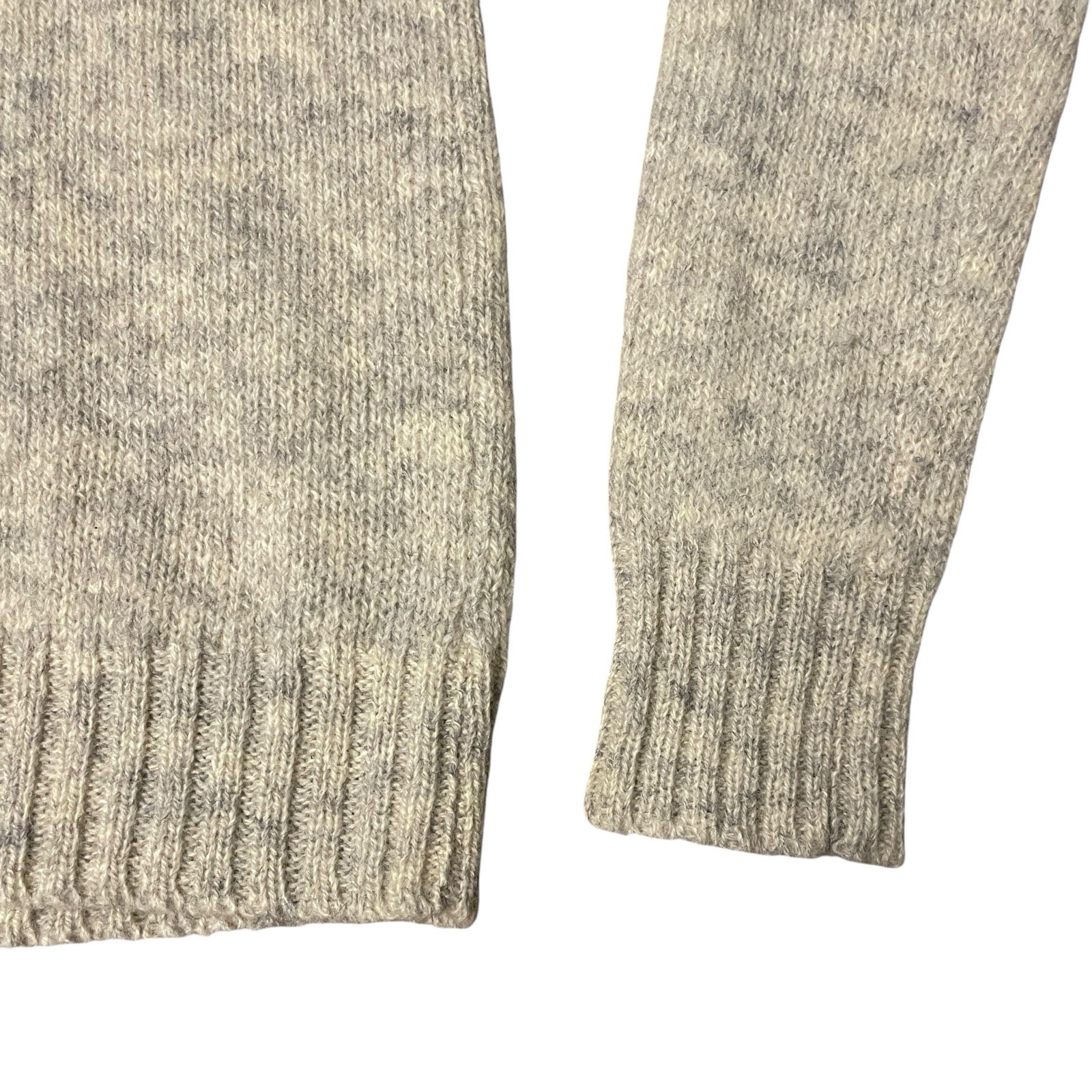 Shetland Wool Sweater Women’s Scotland Sz 38 Jumper Robert Scott Beige V-Neck