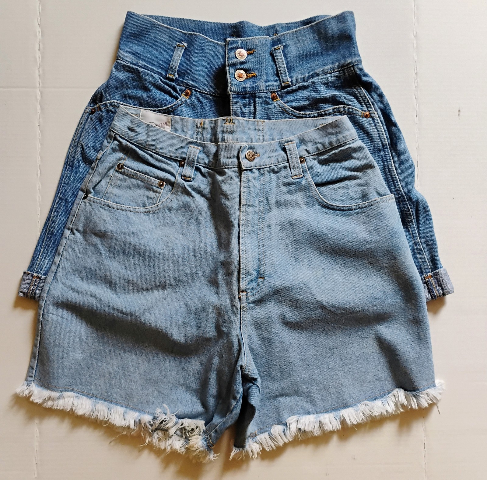 VTG 80’s Denim Shorts – Light Blue „Republic Denim” & Blue „Sierra West” 30″