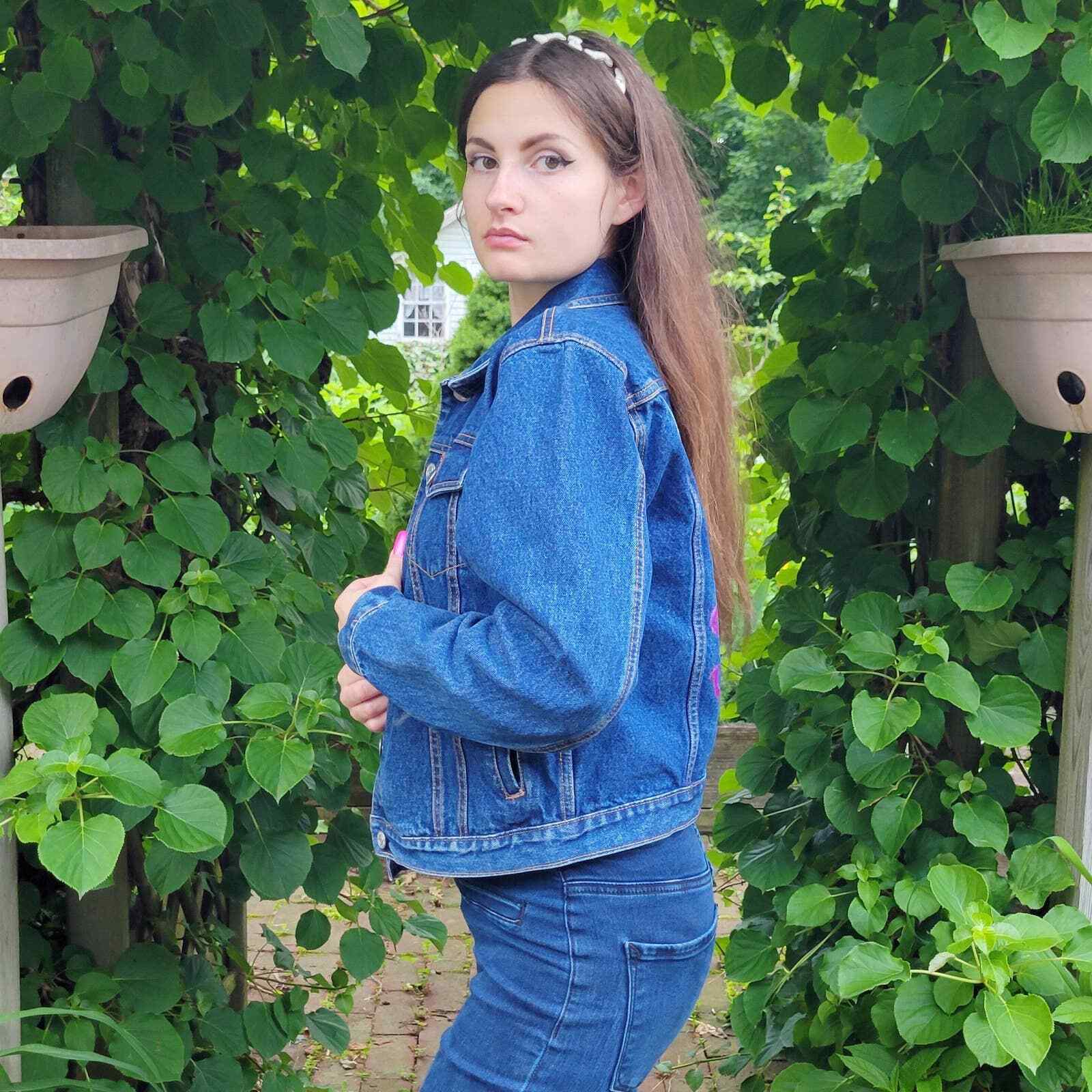 Odd Faery Vintage 90’s Painted Denim Jacket by Blue Asphalt
