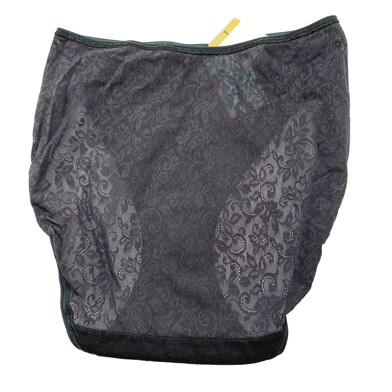 Vanity Fair Panty Nylon Lace Hi-cut 7 Black Hi Cut Premium Fit #13-160 NWT Vinta