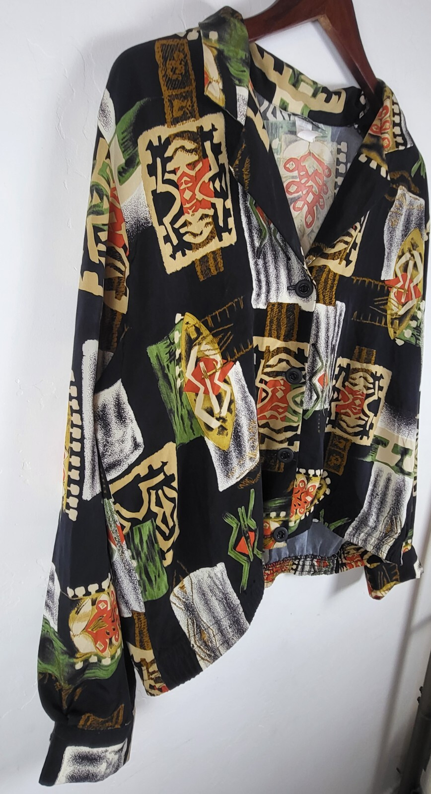 Rare Vintage Kensington Square Boho Global Travel Tribal Eclectic Shacket Sz L/M