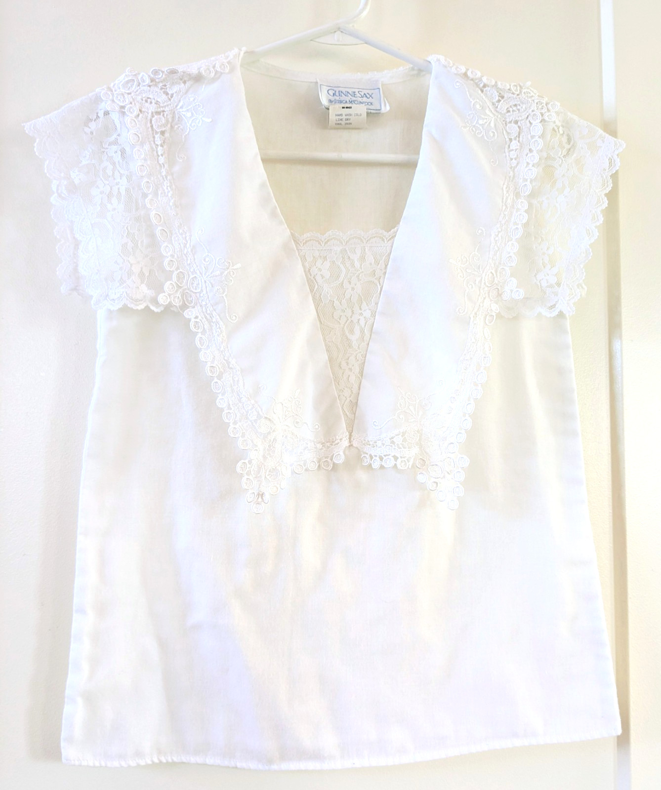 Gunne Sax Jessica Mcclintock SZ Vintage 5 (0-2) Lace Middy Collar Cottagecore