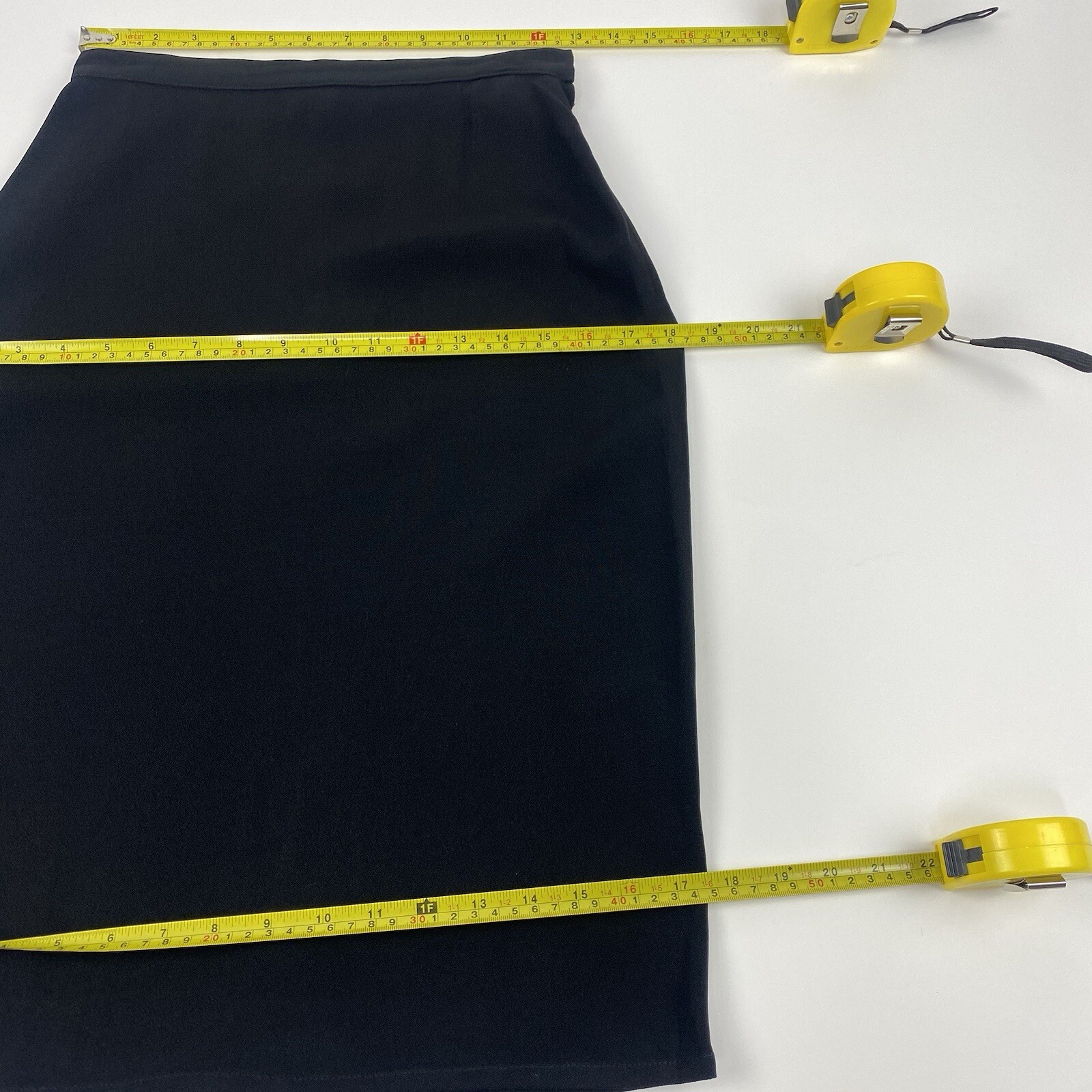Vintage SONIA RYKIEL Classic Black Crepe Pencil Skirt Sz. 38 Made in France