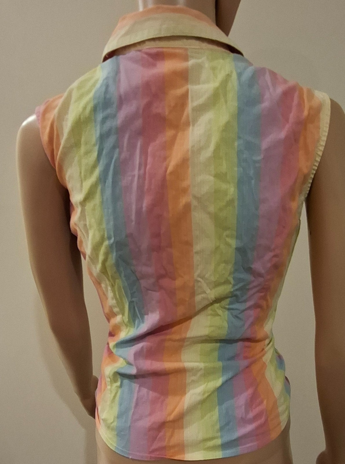 Vintage Y2K pastel striped button thru shirt