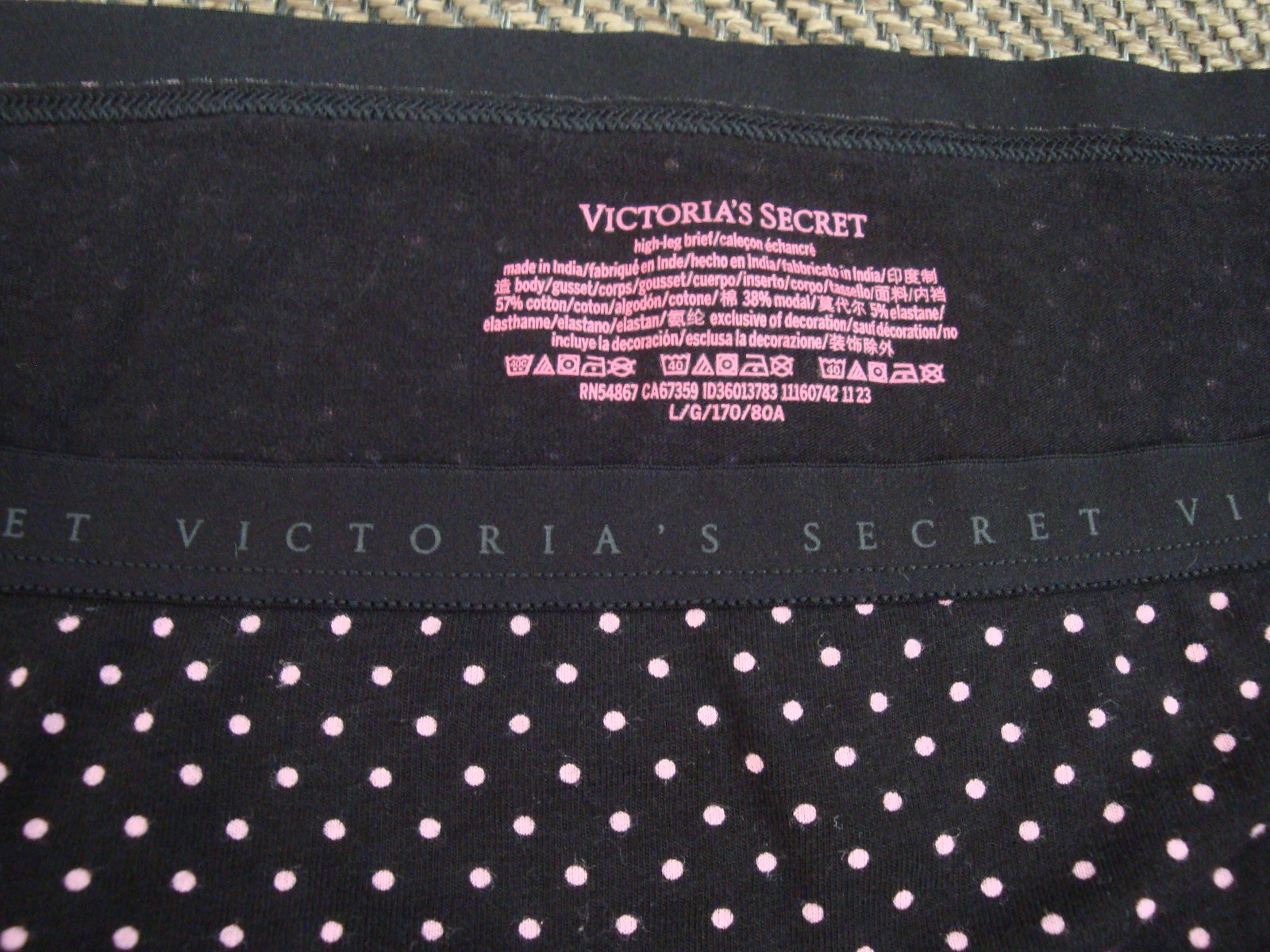 Lot of 4 Victoria’s Secret M L High Leg Brief Cotton Modal Soft & Stretchy Logo