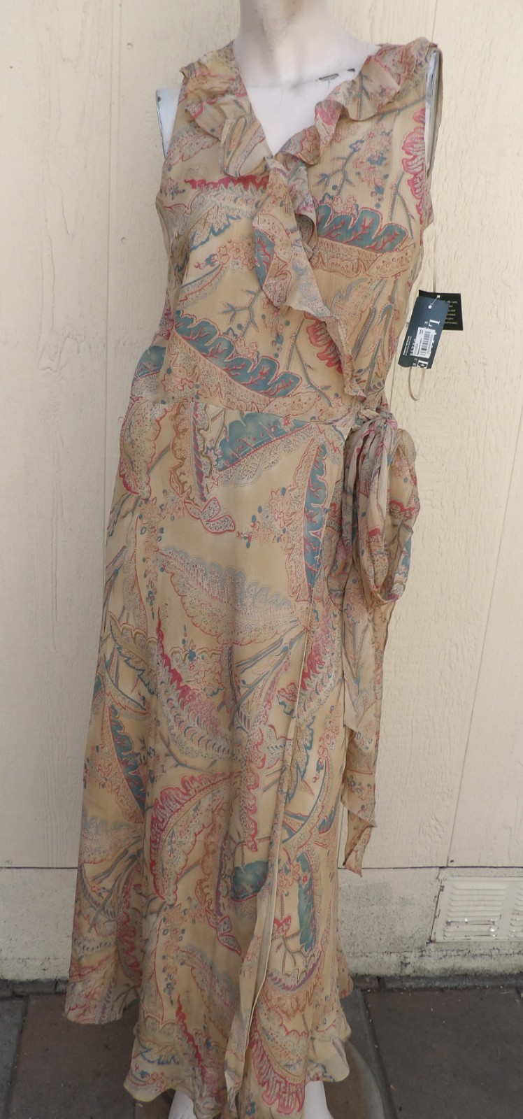 Vintage Lauren Ralph Lauren Ruffles Wrap Dress Size 4