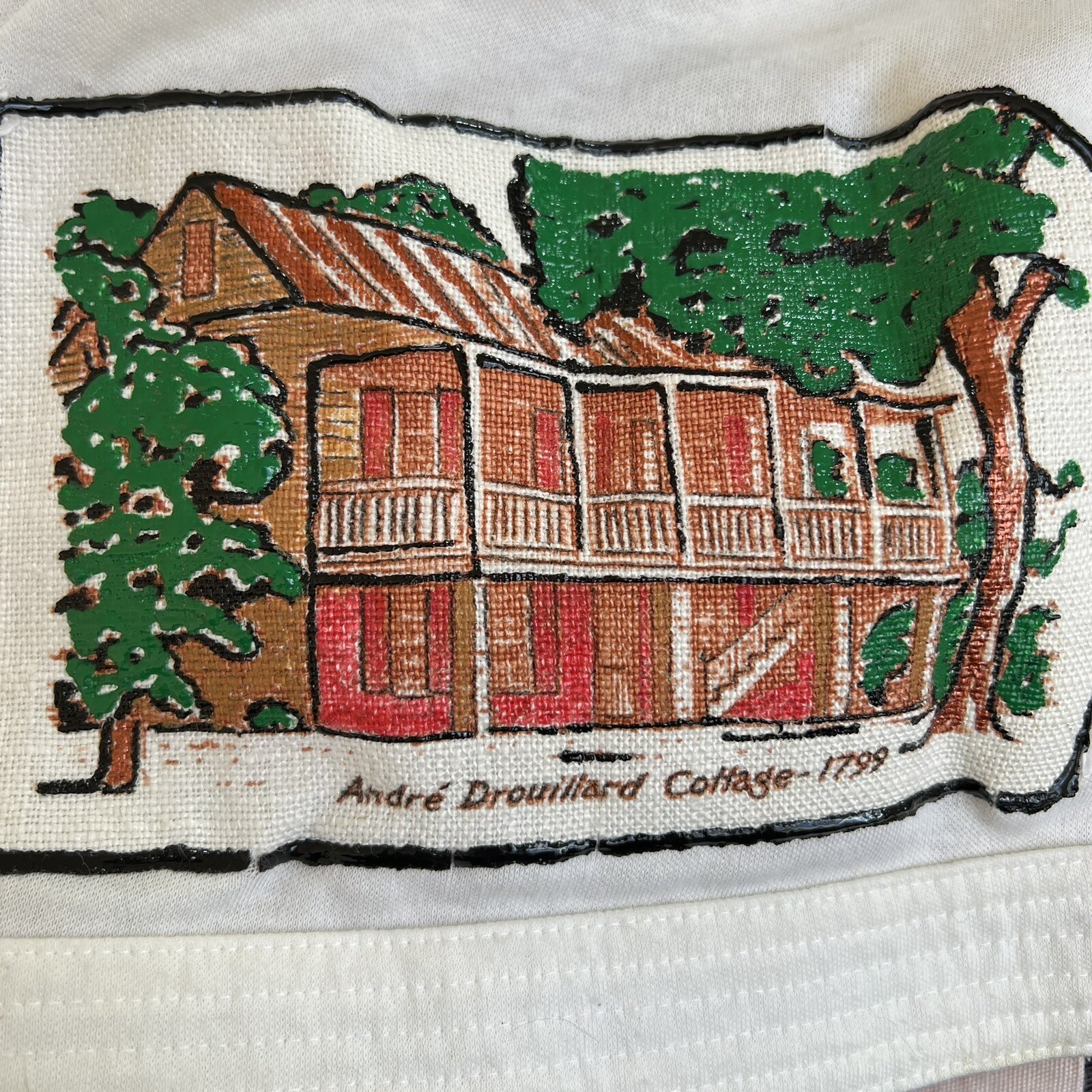 Vintage Savannah Georgia Historic Homes Handmade Circle Skirt Novelty 1990s