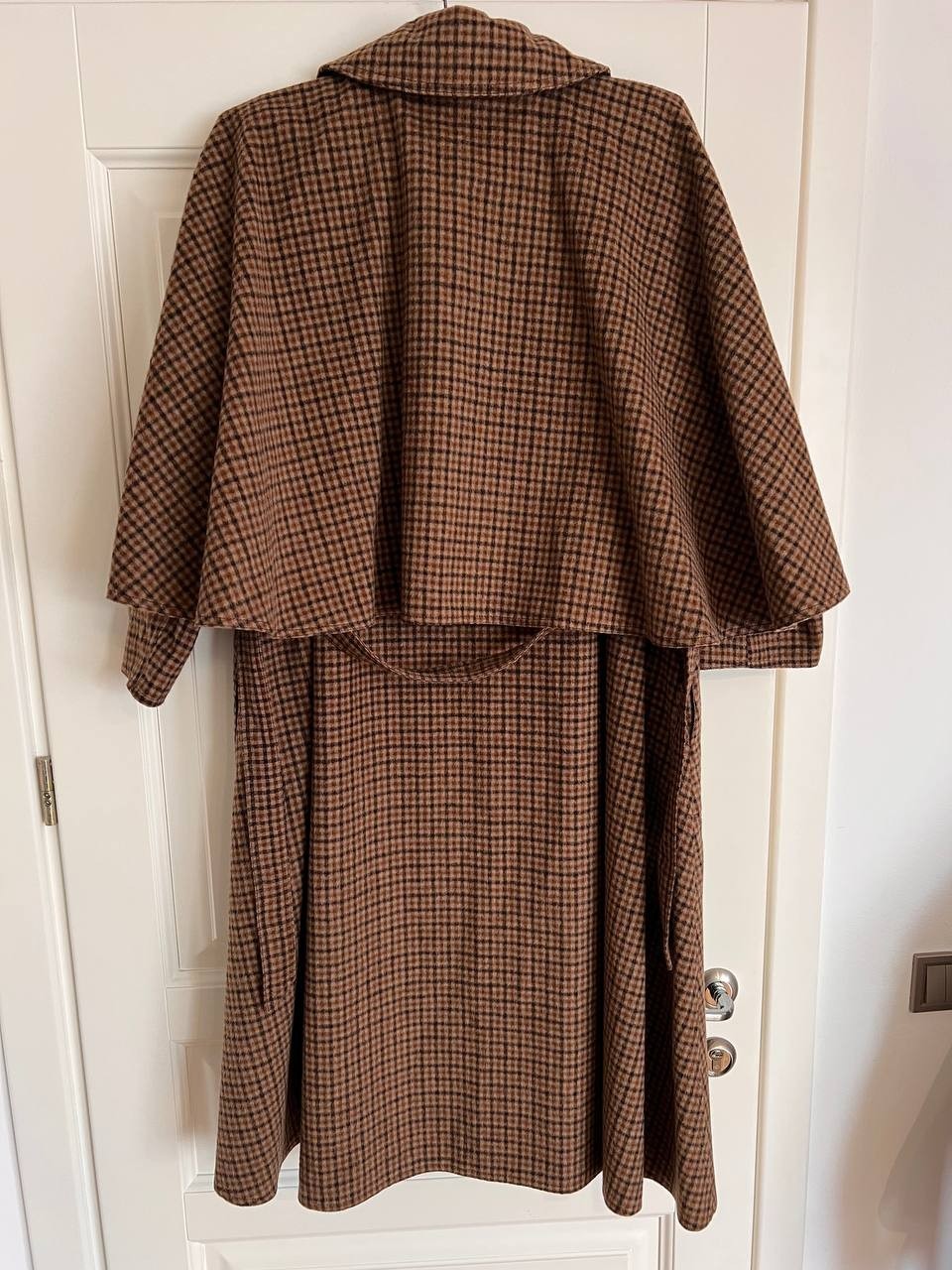 celine vintage wool coat houndstooth sherlock holmes