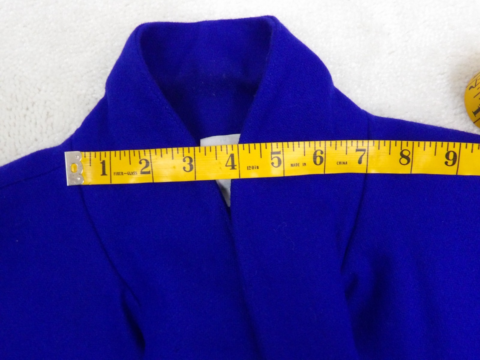 Vintage Stephanie Andrews Women’s Blue 100% Wool Jacket Sz 10 Zip-up w/ Pockets